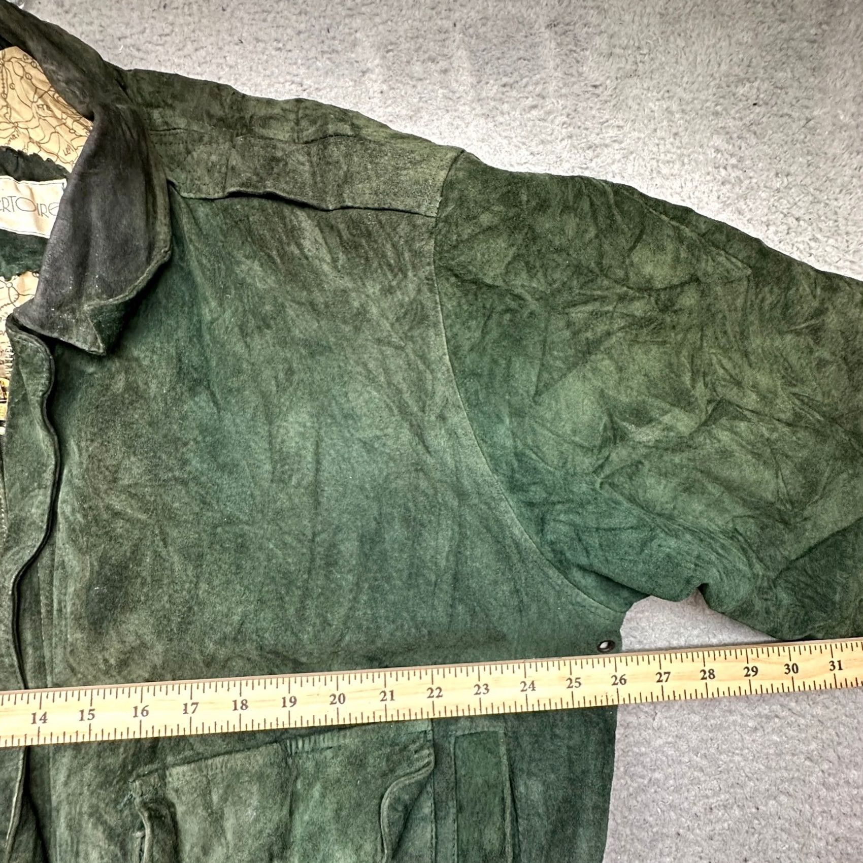 Vintage VINTAGE Repertoire Leather Bomber Aviator Flight Jacket Mens XL Green Map Lined Size US XL / EU 56 / 4 - 6 Thumbnail