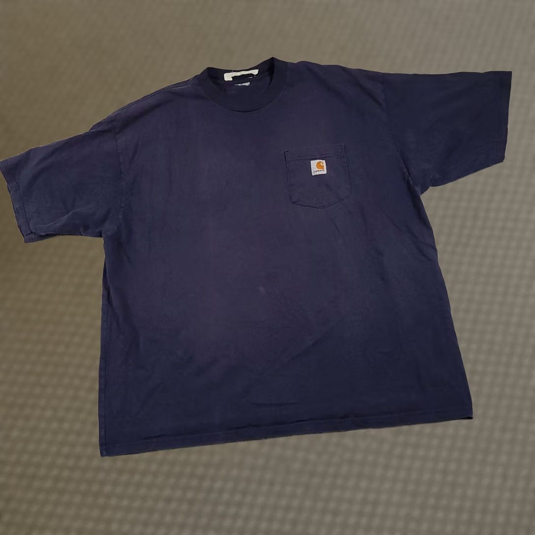 Carhartt Carhartt Shirt Mens 2XL Blue Original Fit Pocket Tee Workwear Heavyweight Grunge Size US XXL / EU 58 / 5 - 1 Thumbnail