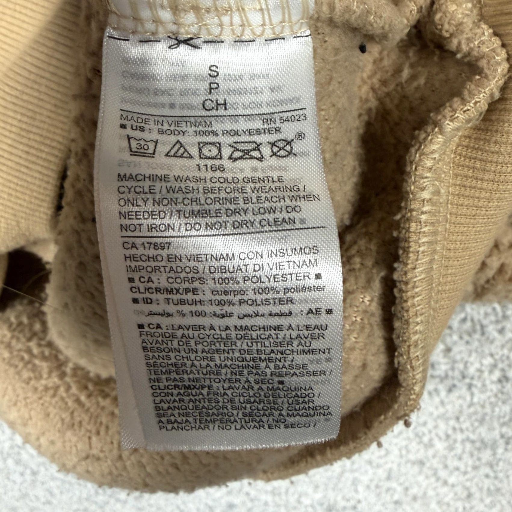 Old Navy VINTAGE Old Navy Sweatshirt Womens S Tan Sherpa Teddy Fleece Crewneck Cabincore Hygge Size S / US 4 / IT 40 - 7 Thumbnail