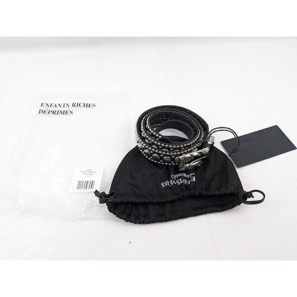 Enfants Riches Deprimes o1rshd1 Q:2 / Size: 110 / Goodbye Franky Belt in Black/Silve Size 44 - 18 Thumbnail