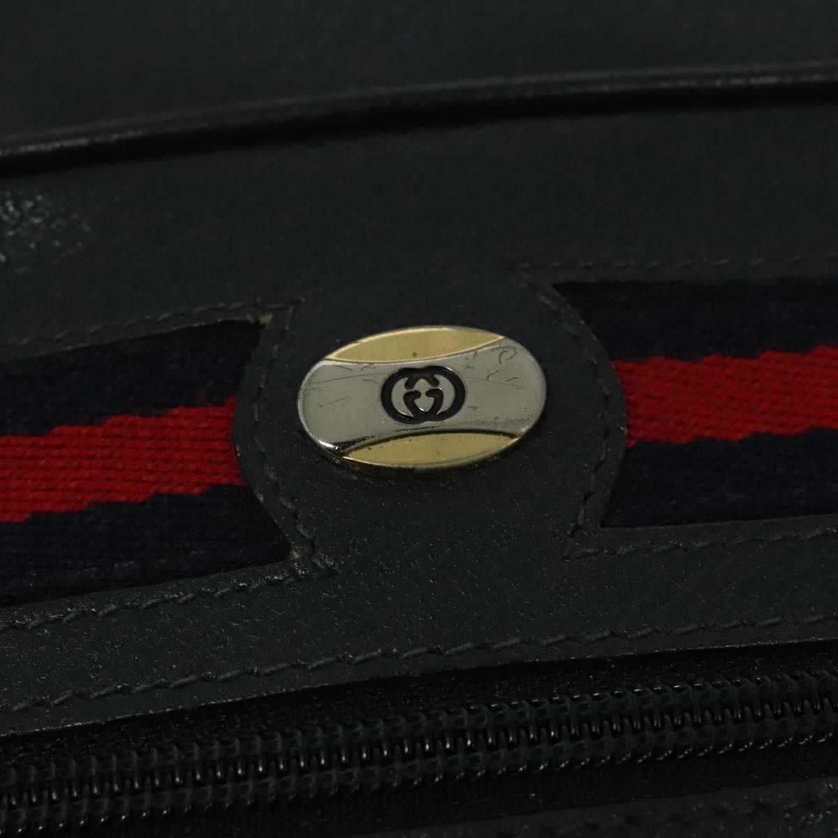 Gucci GUCCI GG Supreme Sherry Line Shoulder Bag Pvc Navy Gold 001 Size ONE SIZE - 14 Thumbnail