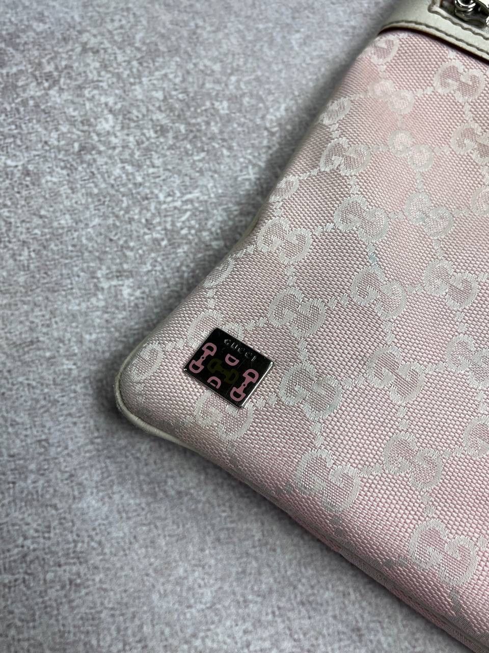 Gucci Vintage Gucci GG Pink Monogram Cross Body Bag Y2K Os Size ONE SIZE - 4 Thumbnail