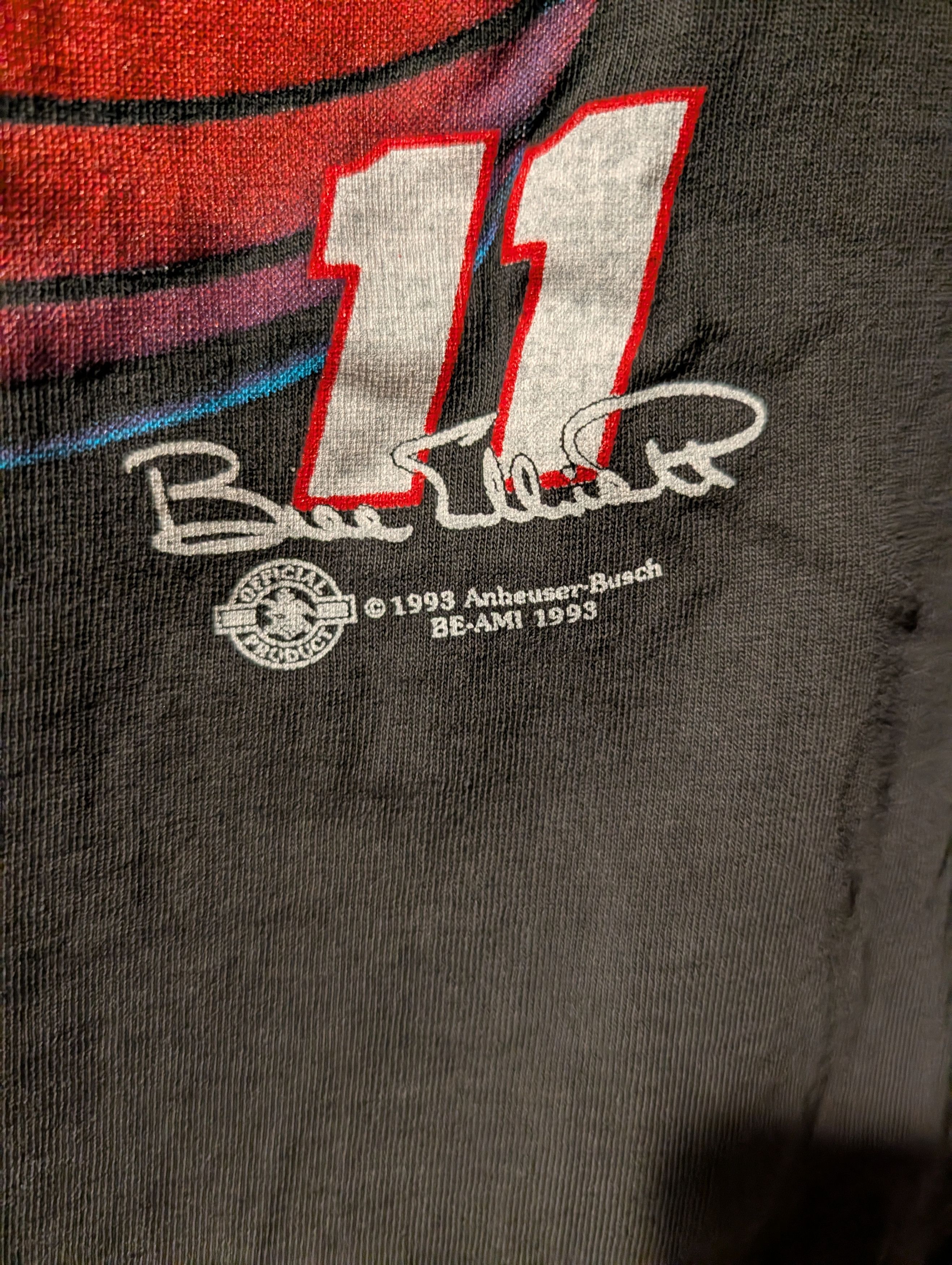NASCAR Bill Elliott Budweiser NASCAR Helmet Nutmeg Vintage T-Shirt Size US XL / EU 56 / 4 - 4 Thumbnail