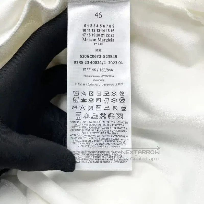Maison Margiela Maison Margiela White Cotton Logo Print T-Shirt . Size US M / EU 48-50 / 2 - 6 Thumbnail