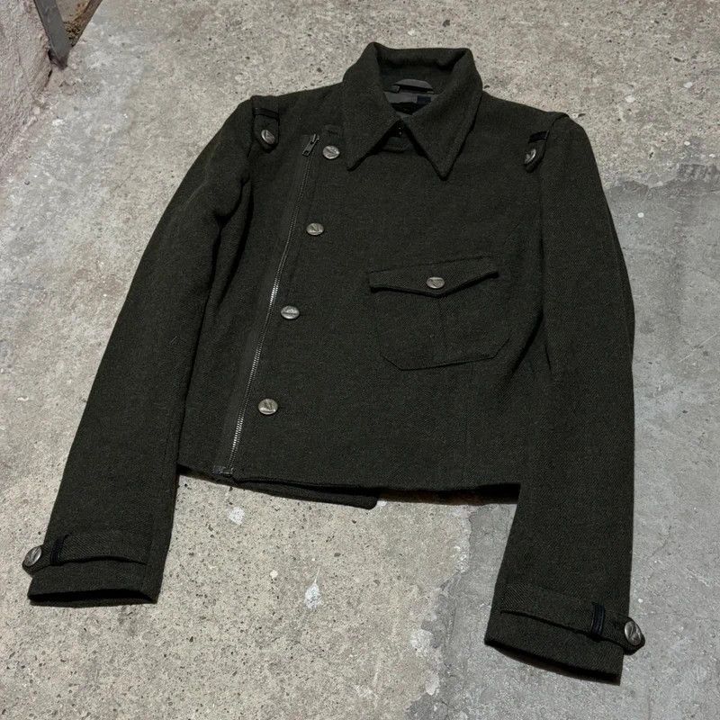 Diesel Diesel military cropped asymmetrical zip buttons wool jacket Size S / US 4 / IT 40 - 3 Thumbnail