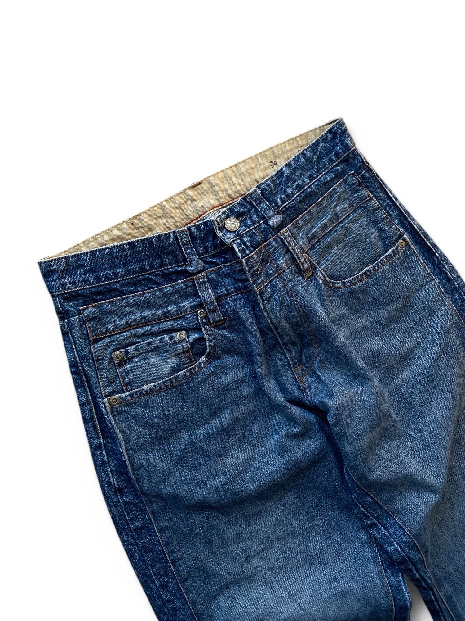 Japanese Brand Vintage Etienne Ozeki Jeans Double Layer Size US 30 / EU 46 - 4 Thumbnail