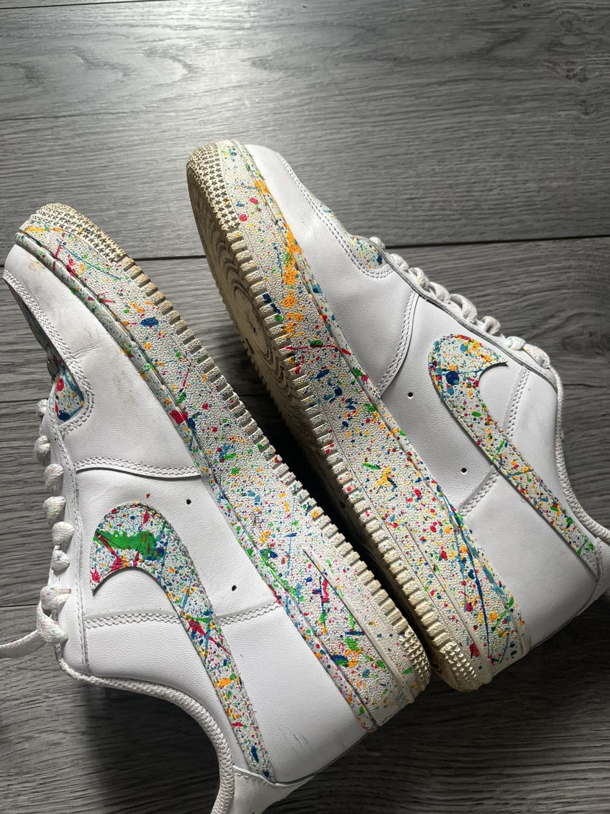 Nike Air force 1s plaint splatter (special edition) Size US 7.5 / EU 40-41 - 3 Thumbnail