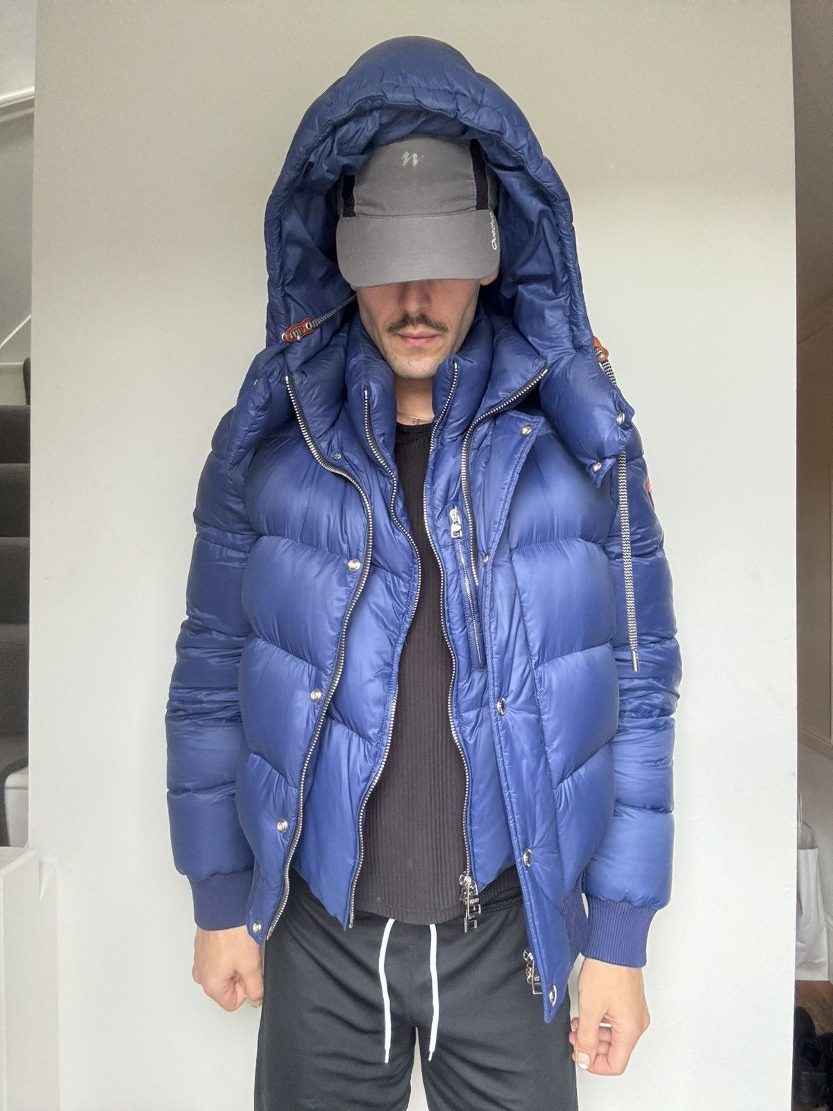 Alexander McQueen Alexander McQueen Dancing Skeleton Blue Puffer Jacket Size US XXL / EU 58 / 5 - 10 Thumbnail