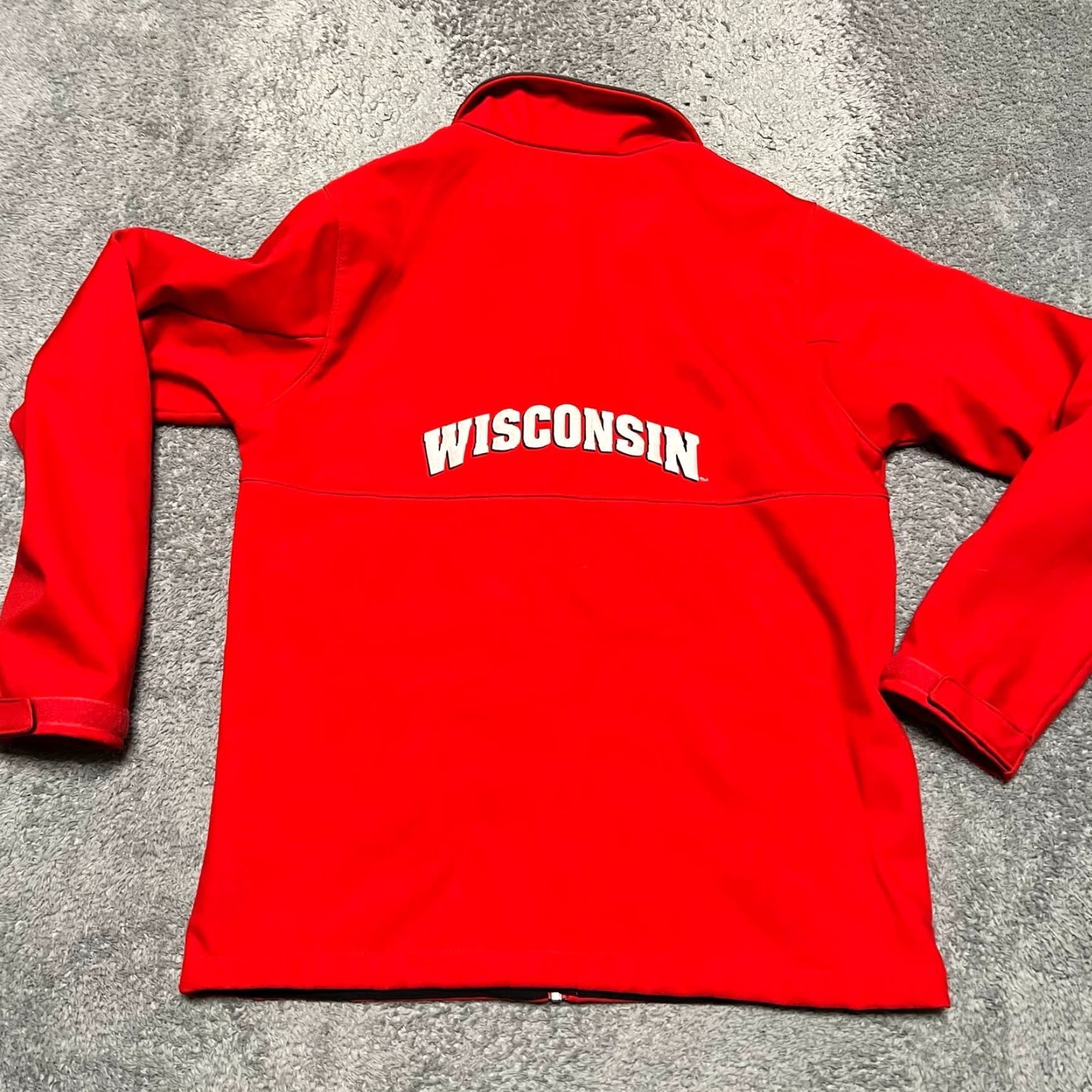 Vintage Columbia Wisconsin Badgers Jacket Mens Medium Softshell Red Windbreaker Size US M / EU 48-50 / 2 - 3 Thumbnail