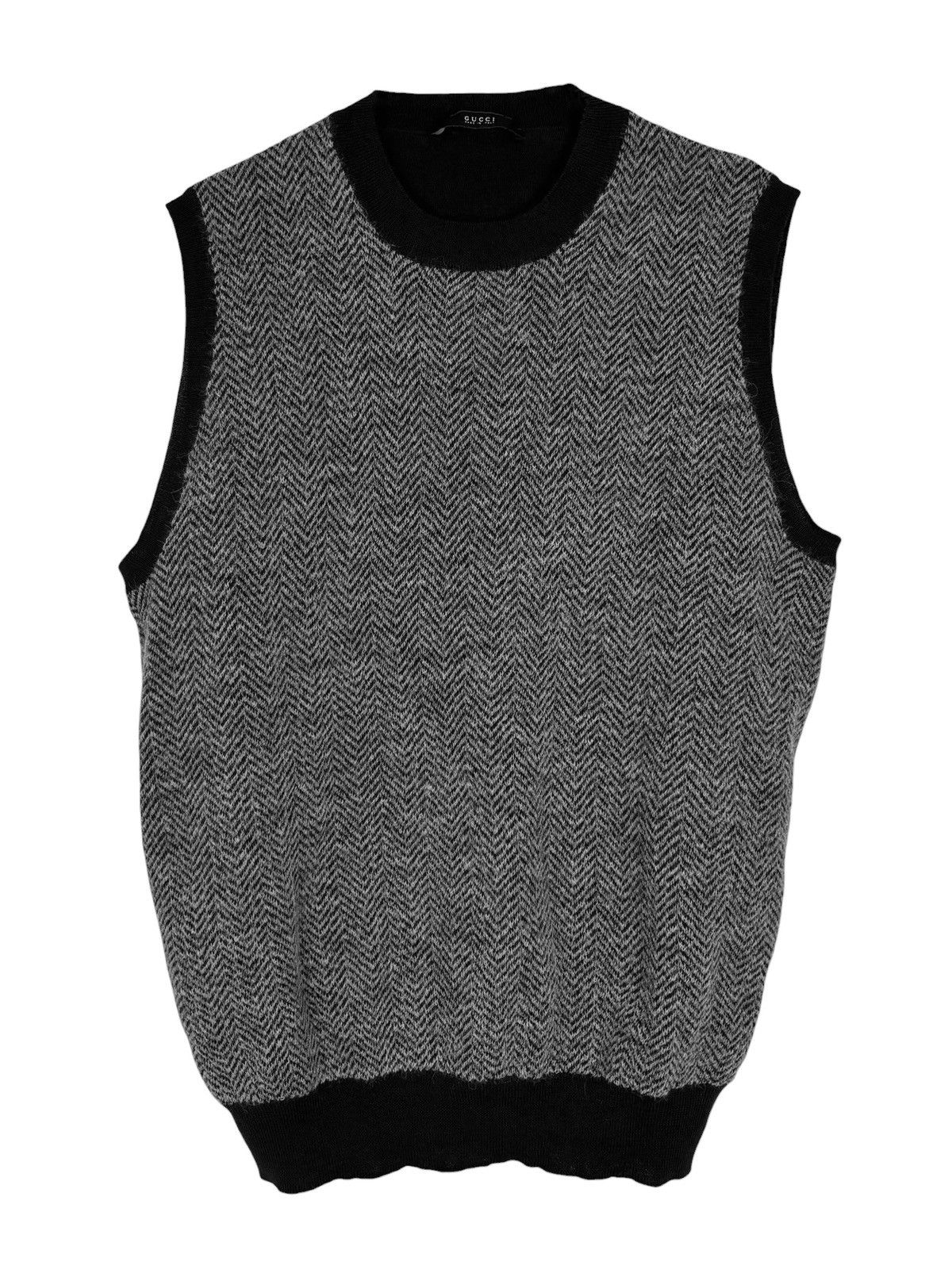 Gucci A/W 2000 Herringbone Knit Sweater Vest (AW00/FW00, Tom Ford) Size US M / EU 48-50 / 2 - 1 Thumbnail