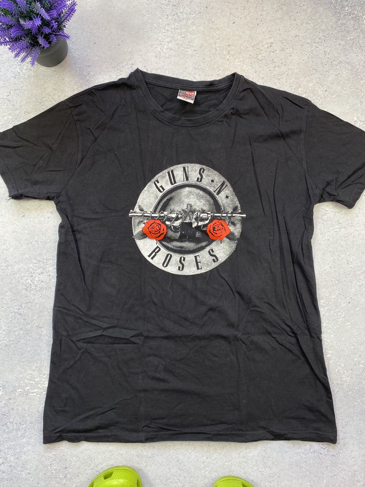 Band Tees Vintage Guns and Roses Men’s Black T-shirt With Big Logo Size US XXL / EU 58 / 5 - 3 Thumbnail