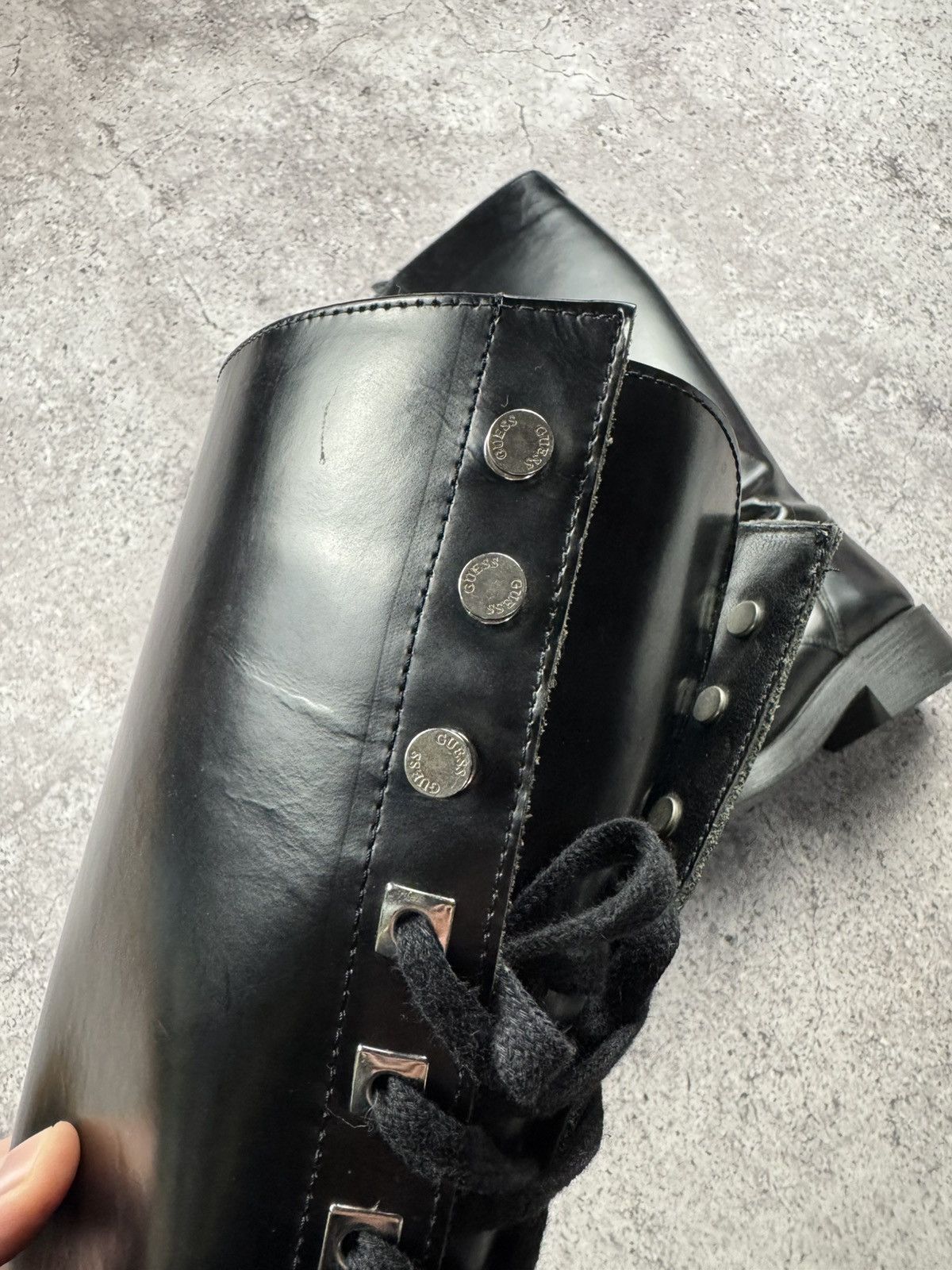 Japanese Brand Vintage AS 98 Zip Ankle Owens Style Leather Distressed Boots Size US 7 / IT 37 - 9 Thumbnail