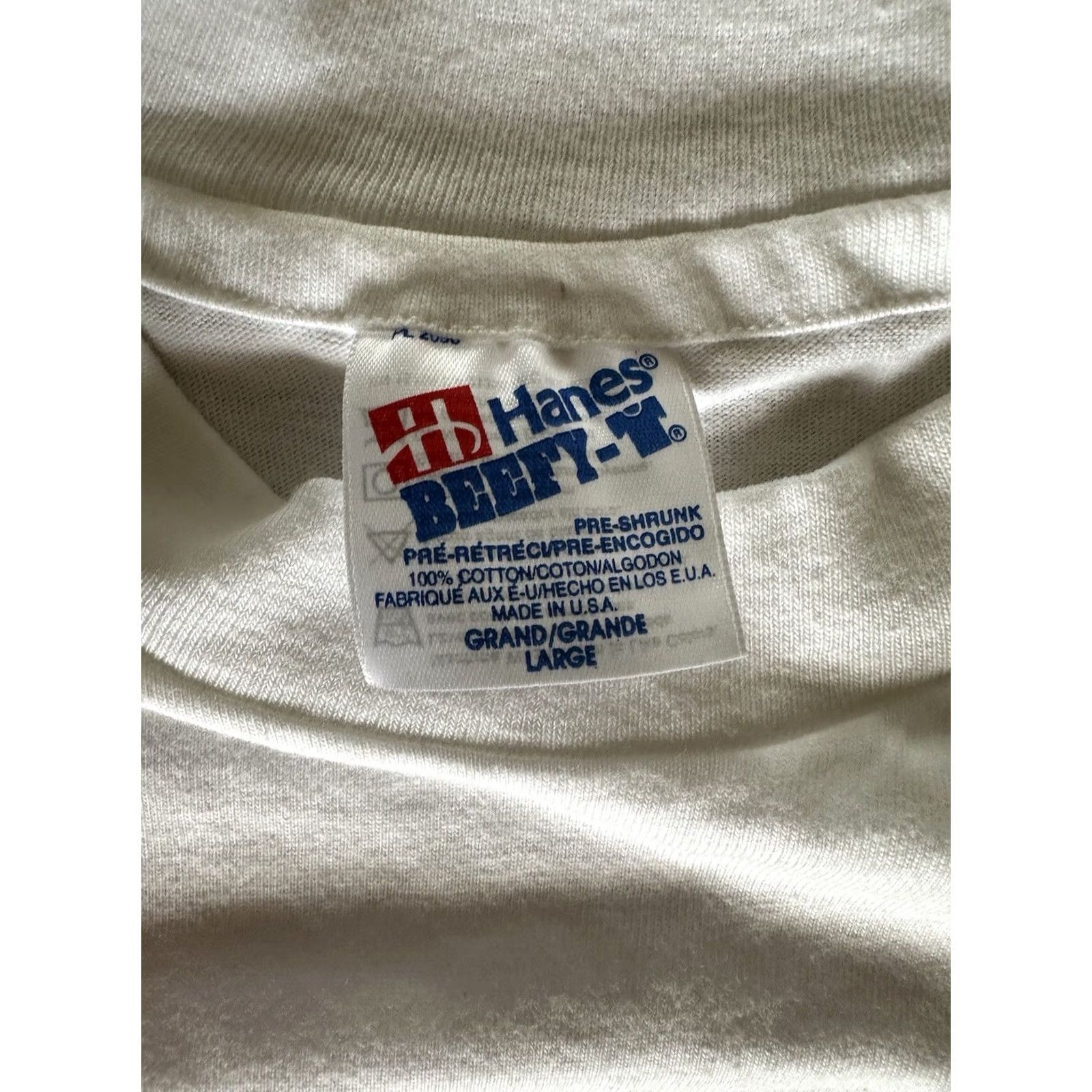 Hanes VINTAGE 90s Roger Horvath Racing Tee Ridgeview 79 Size L Hanes Single Stitch New Shirt Mens White 90s Size US L / EU 52-54 / 3 - 7 Thumbnail