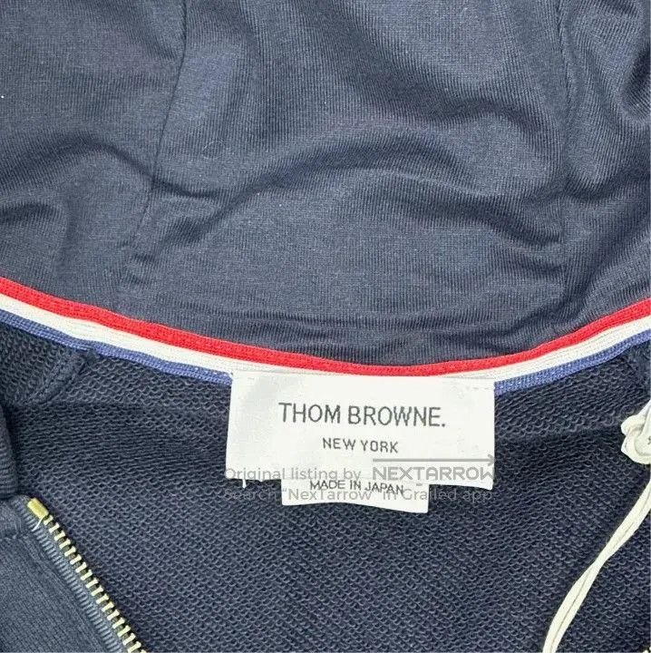 Thom Browne Thom Browne Classic Zip Hoodie with Four Stripe Detail. Size US M / EU 48-50 / 2 - 5 Thumbnail