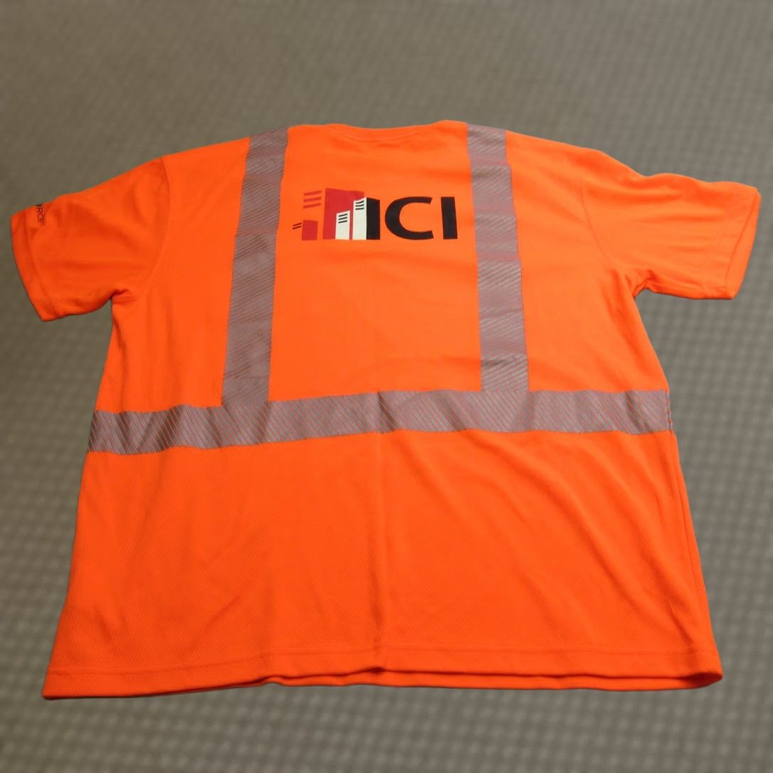 Carhartt Carhartt Shirt Men Large Orange HighVis Reflective Safety Work Pocket RelaxForce Size US L / EU 52-54 / 3 - 1 Thumbnail