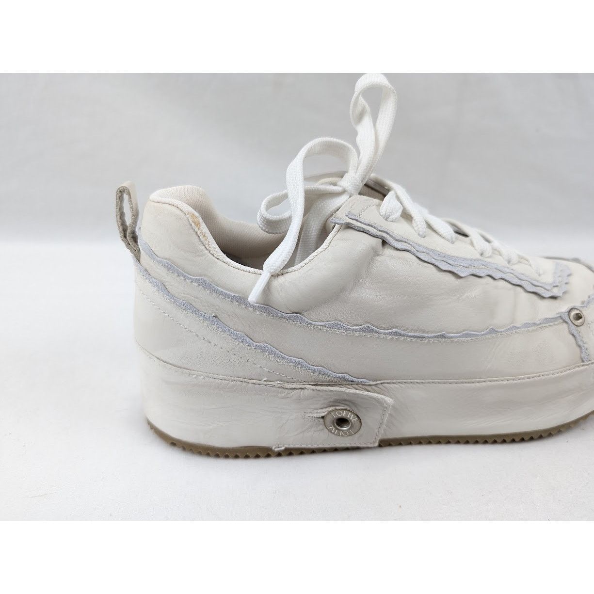 Loewe o1rshd1 Low-Top Leather Sneakers in White Size US 10 / EU 43 - 4 Thumbnail