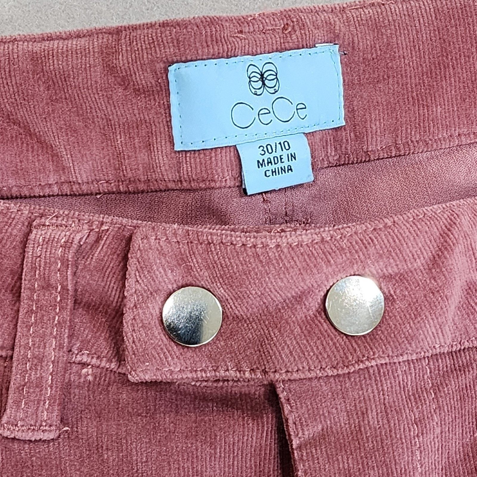 Other CeCe Corduroy Stretch Pants Women Size 30/10 Pink Size 32" / US 10 / IT 46 - 8 Thumbnail
