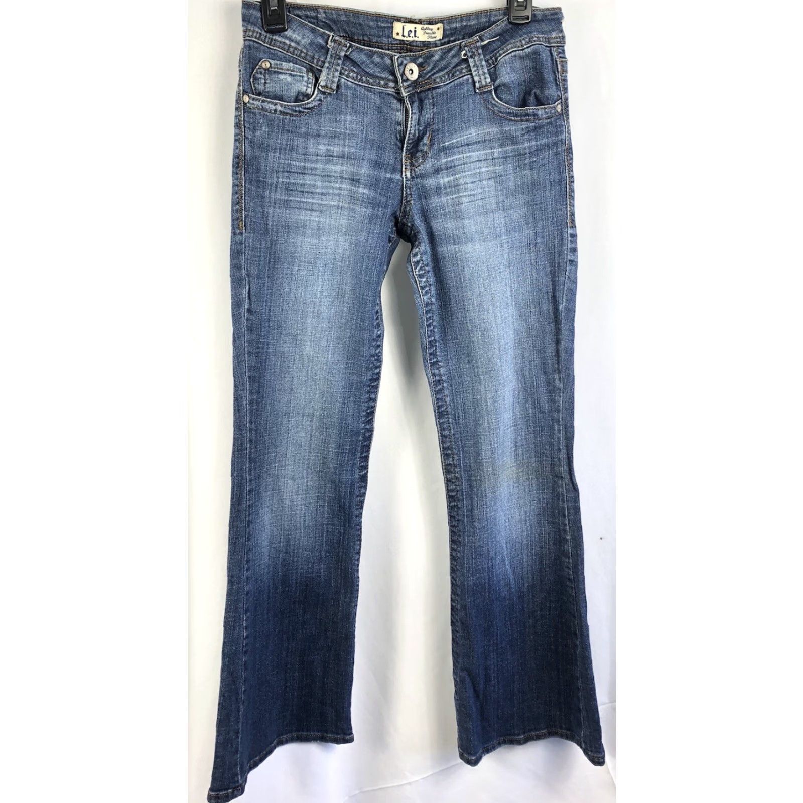 Vintage VINTAGE LEI Denim 9 Jrs 28" Waist 28" IN Blue Jeans Flare Cuff 90s Y2K Boho Low Rise Jeans Women Size 30" / US 8 / IT 44 - 4 Thumbnail