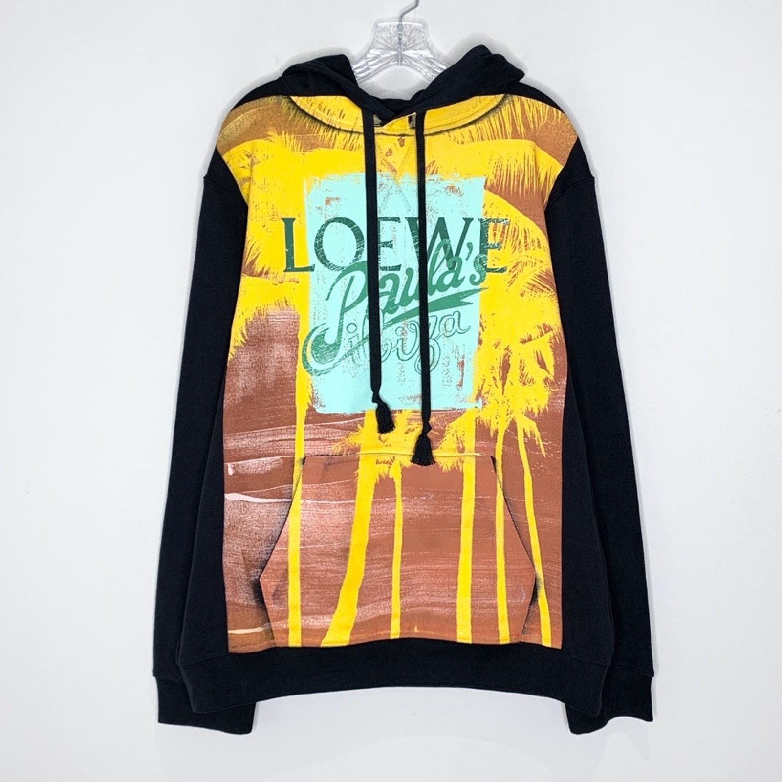 Loewe Loewe x Paula’s Ibiza Palm Print Logo Hoodie Graphic Black Size US XL / EU 56 / 4 - 3 Thumbnail