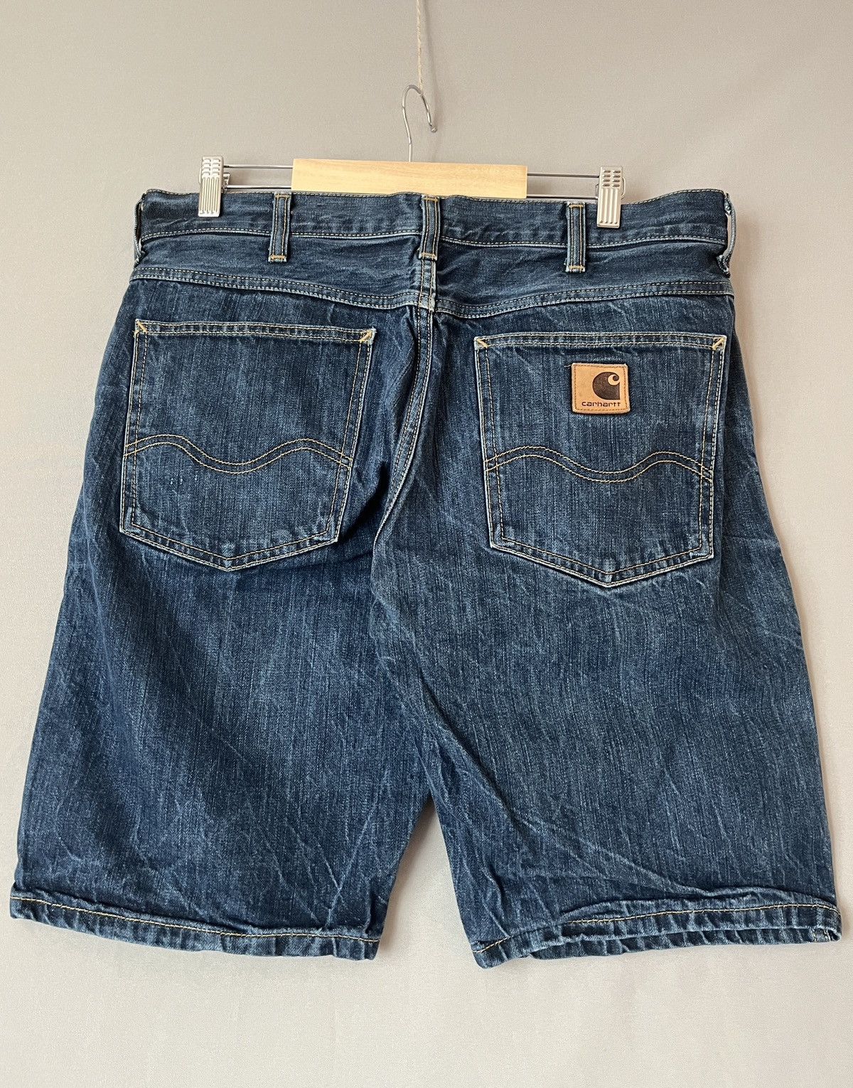 Carhartt Carhartt Western Bermuda Denim Shorts Size US 33 - 9 Thumbnail