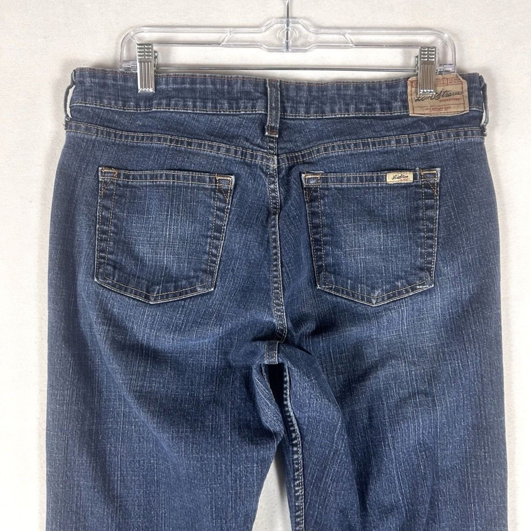 Levi's Levis Signature Low Rise Boot Cut Jeans Womens 12 Medium Blue Denim Pants Size 34" / US 12 / IT 48 - 7 Thumbnail