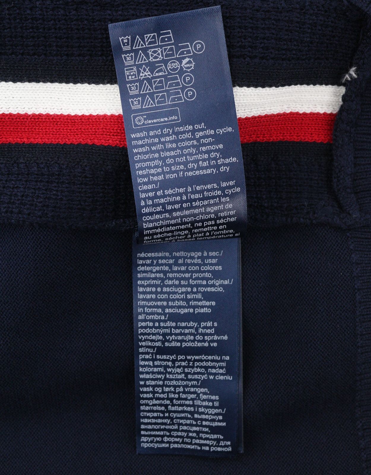 Tommy Hilfiger THFLEX GLOBAL STRIPE 2XL Hooded Navy Jumper 87391 Size US XXL / EU 58 / 5 - 7 Thumbnail