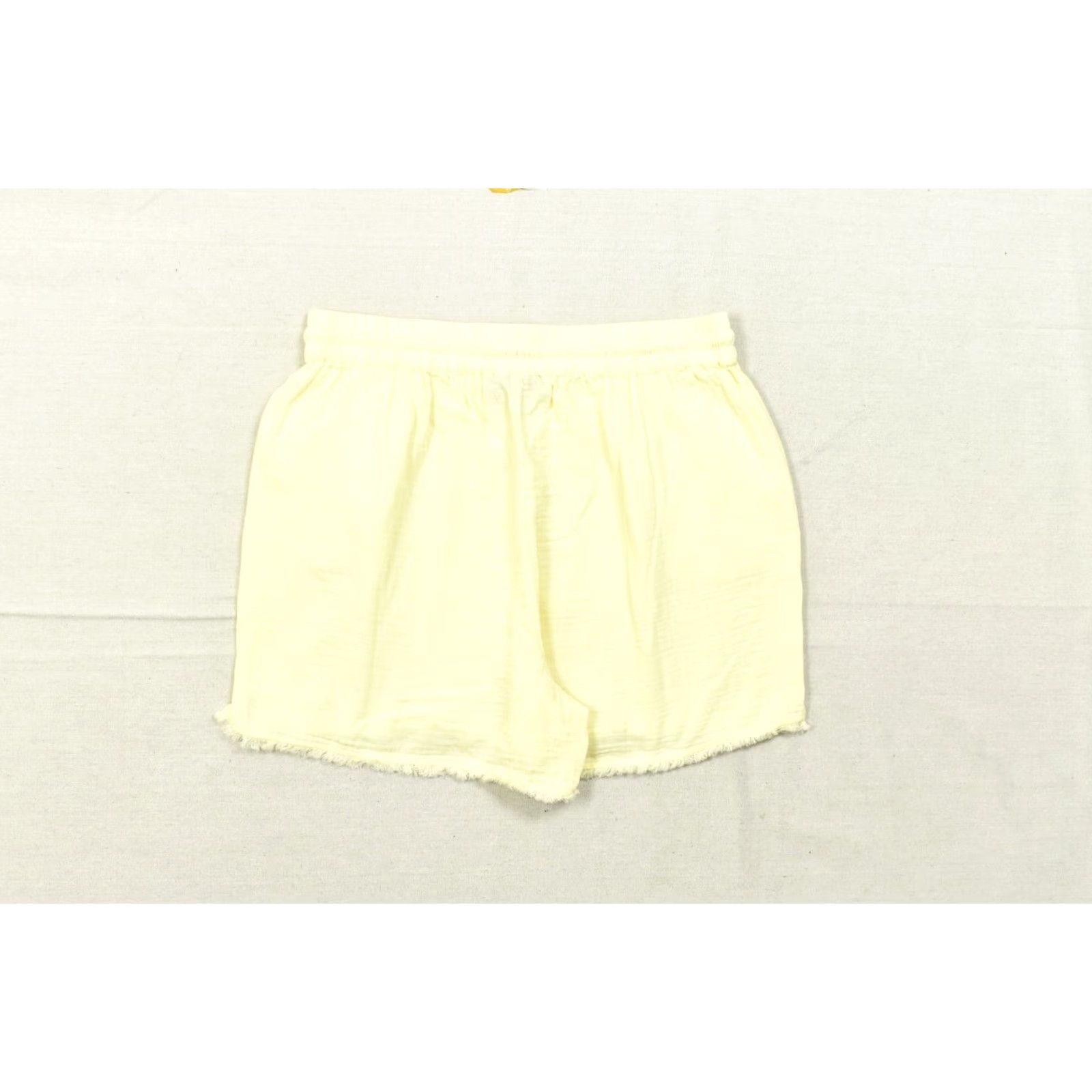 Vintage Lane Bryant Women's Size 16 Yellow 100% Cotton Gauze Pull On Shorts NWT - Solid Chino Casual Spring Summer Womens Size 38" / US 16 / IT 52 - 6 Thumbnail
