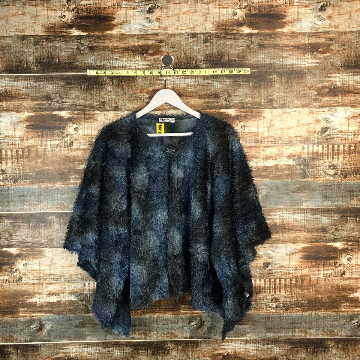 Homespun Knitwear × Japanese Brand Happy Road Blue Mohair fur Cloaks #A1973 Size US M / EU 48-50 / 2 - 1 Thumbnail