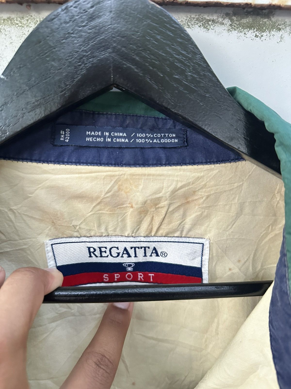 Vintage THRASHED Faded Regatta Sport Colour Block Bomber Jacket Size US M / EU 48-50 / 2 - 8 Thumbnail