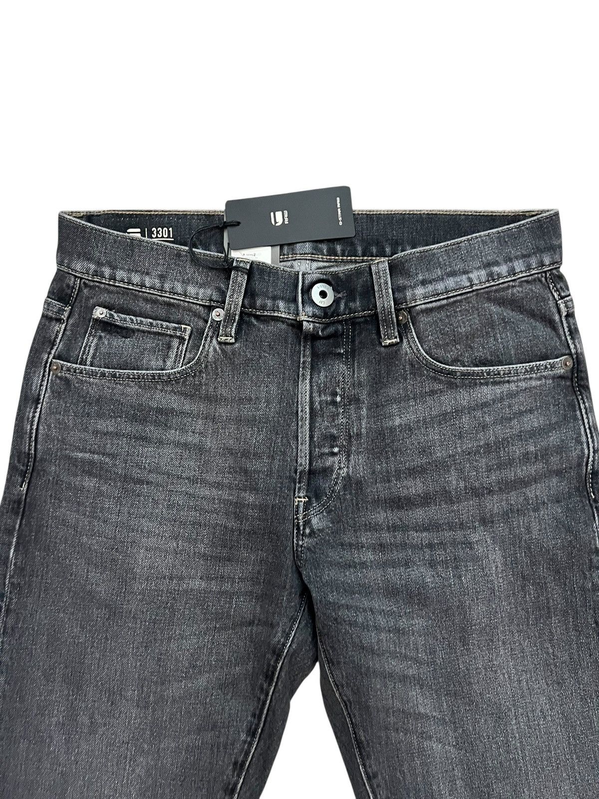 G-Star G-Star Raw Mens 3301 Slim Jeans Denim $170 Gray Size 29/32 Size US 29 - 2 Thumbnail