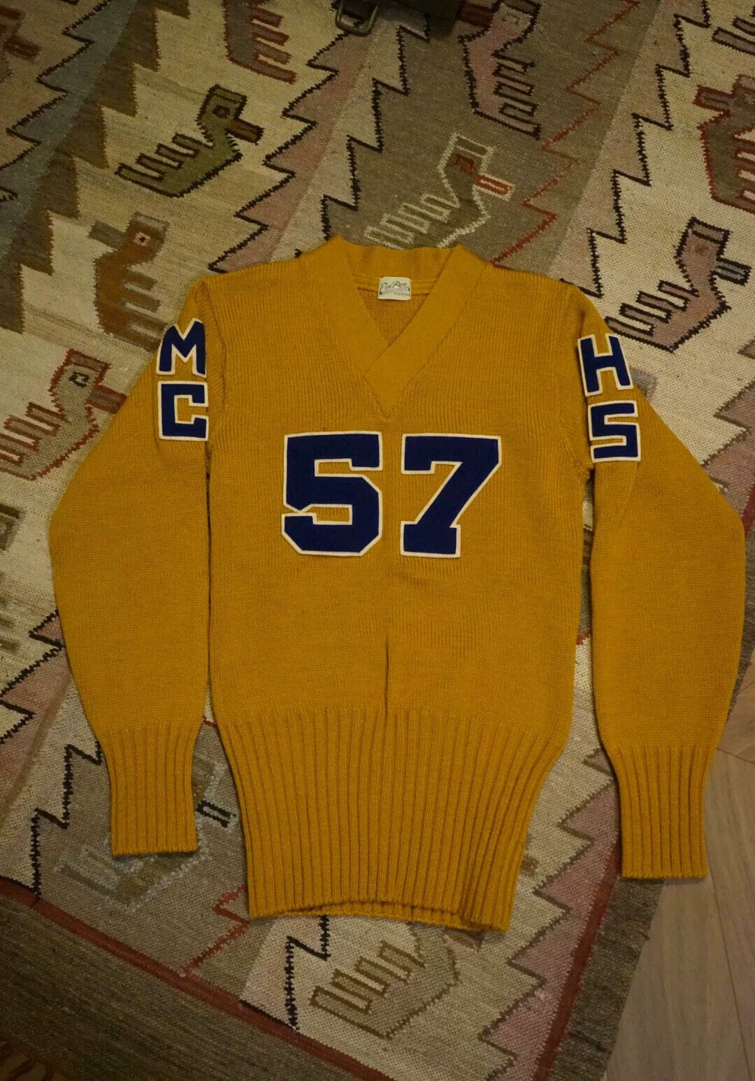 Vintage Vintage 1950s Wool Letterman Sweater Size US M / EU 48-50 / 2 - 1 Thumbnail