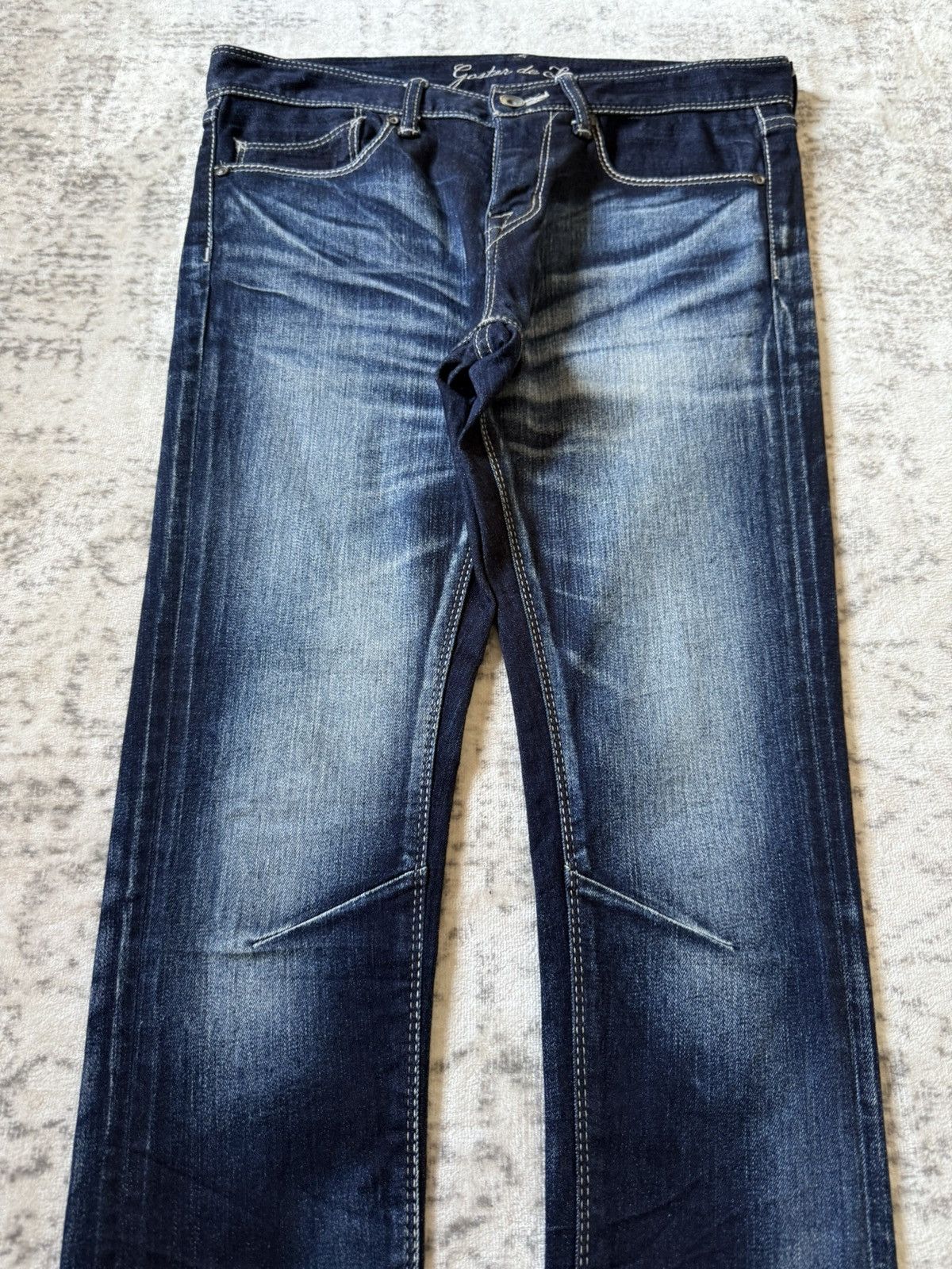Japanese Brand Gostar De Fuga Shadow Fade Wash Whiskers Skinny Jeans Size US 29 - 3 Thumbnail