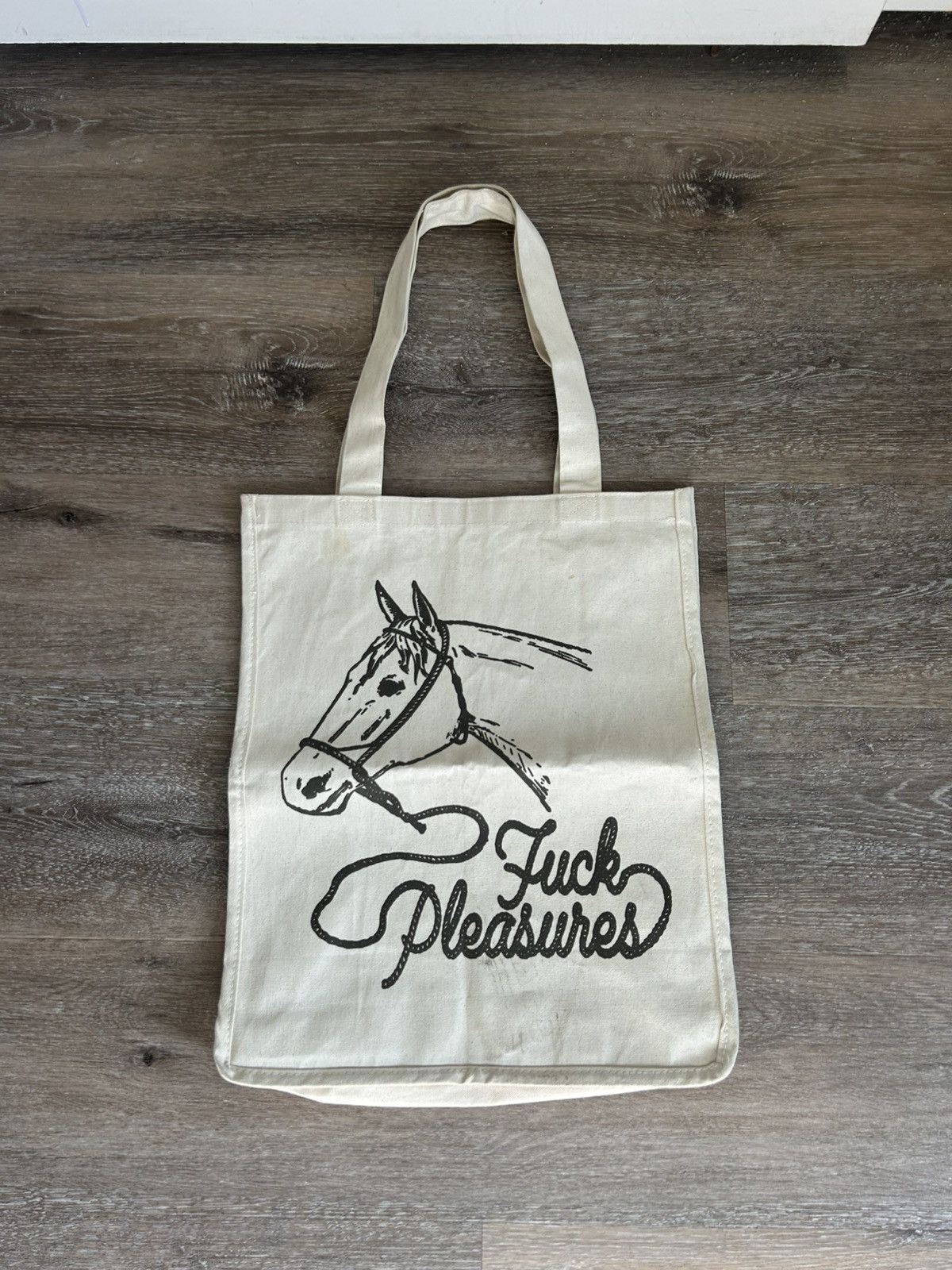 Pleasures Fuck Pleasures Tote Bag in Beige, Men's