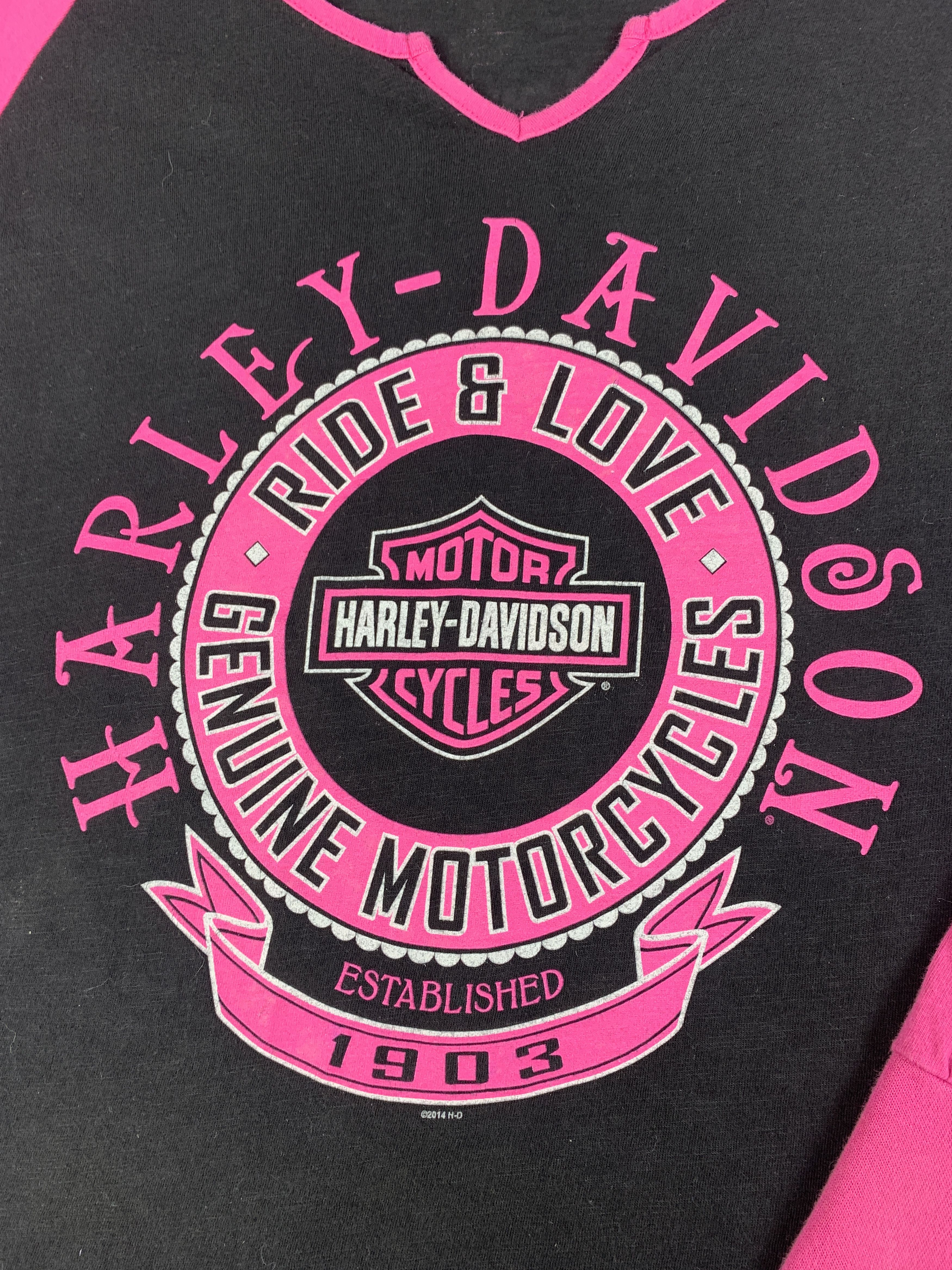 Harley Davidson 2014 Harley Davidson El Paso TEXAS Raglan Tee (L) Size L / US 10 / IT 46 - 5 Thumbnail