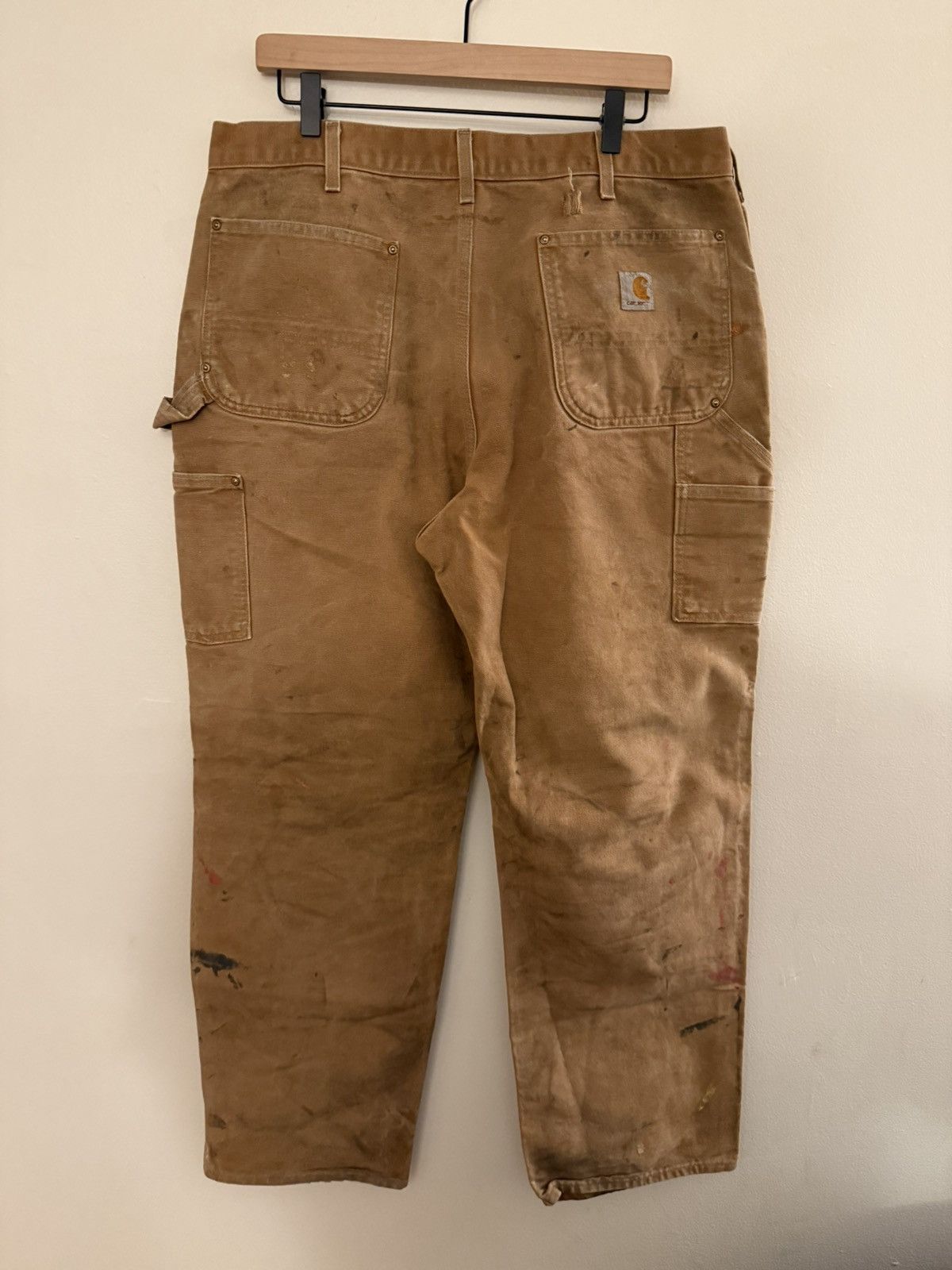 Carhartt Vintage Thrashed Faded Carhartt Double Knee Denim 4gseller Size US 36 / EU 52 - 4 Thumbnail