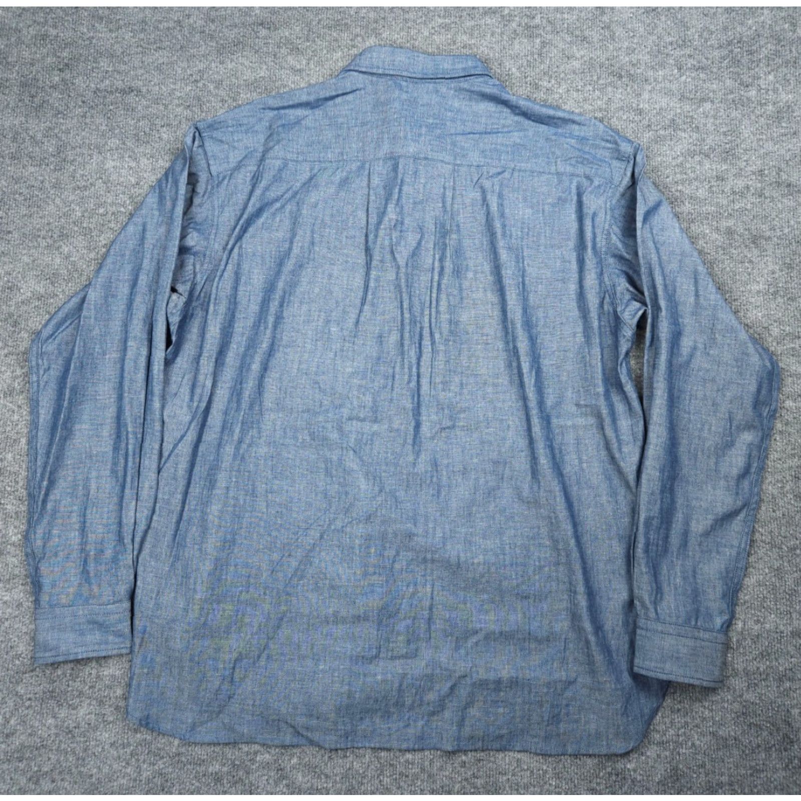 Edwin BEDWIN &THE HEARTBREAKERS Shirt Men's N4 (XL) Blue Button Up 100% Cotton Plaid Long Sleeve Button-Up Regular Chest 44 Vintage No Size US XL / EU 56 / 4 - 4 Thumbnail