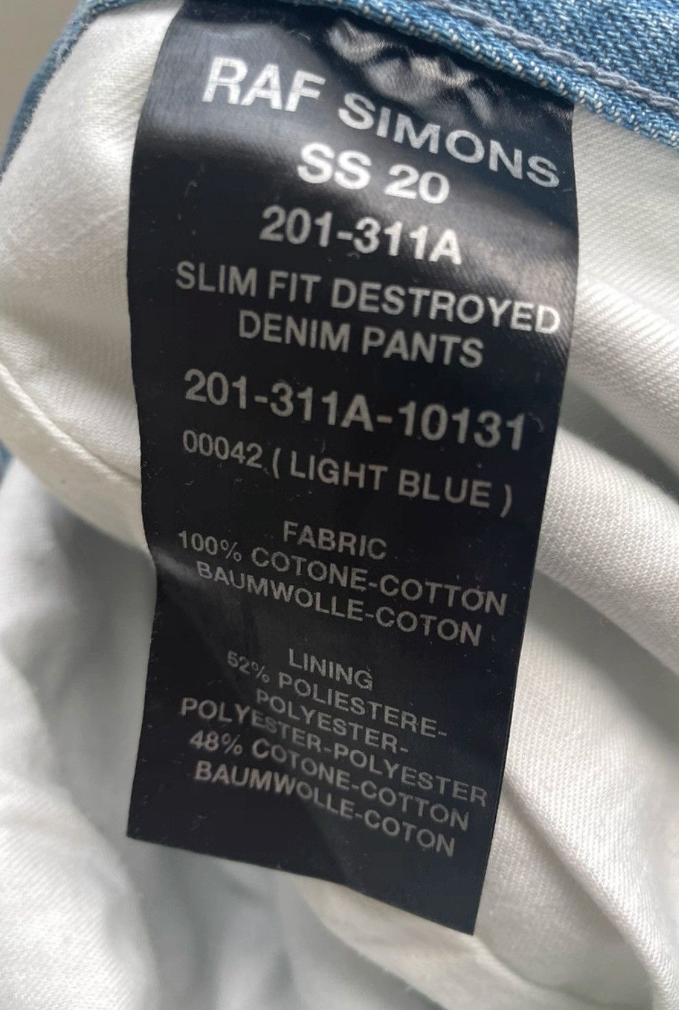 Raf Simons Raf Simons RAF SIMONS Double Layer Destroyed Denim Pants-2 Size US 31 - 6 Thumbnail