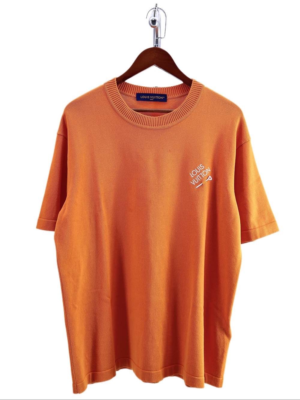 Louis Vuitton Louis Vuitton Embroidered Logo T-Shirt Orange XL Size US XL / EU 56 / 4 - 1 Thumbnail