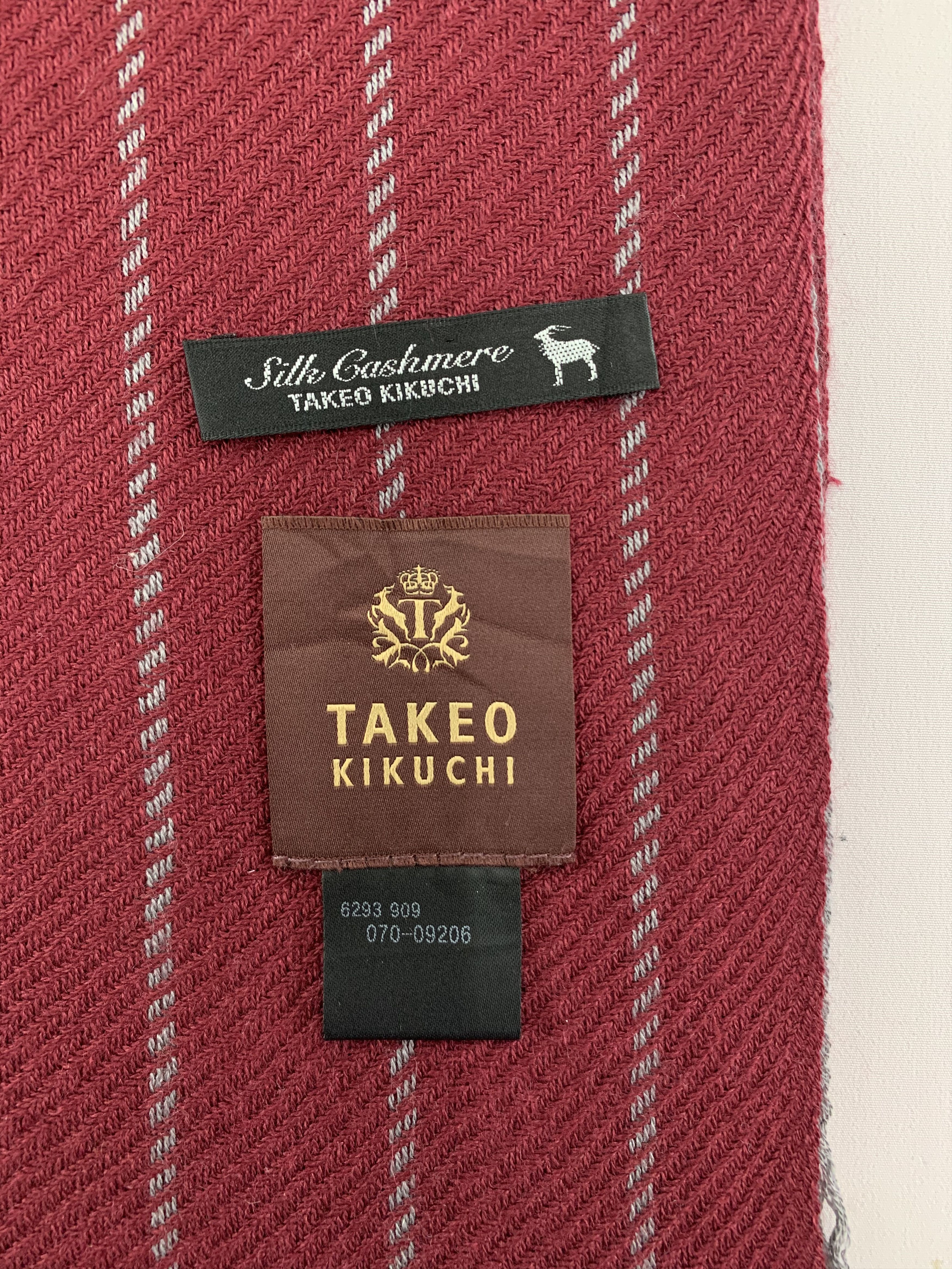 Takeo Kikuchi Takeo Kikuchi Silk Cashmere Scarf Muffler Neck Wrap BL4095 Size ONE SIZE - 2 Thumbnail