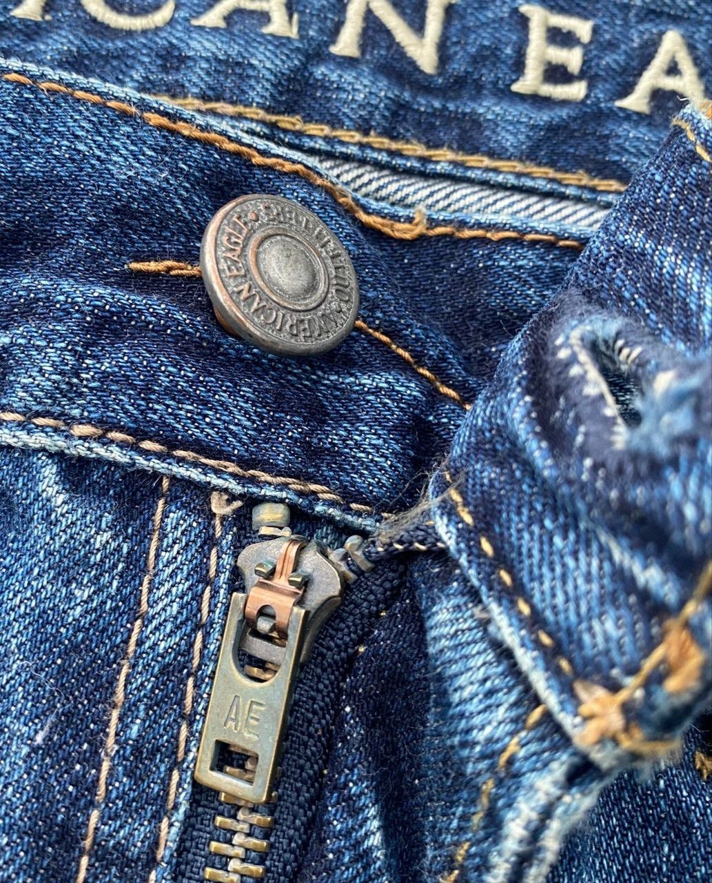 If Six Was Nine Vintage American Eagle Flared Distressed Denim Size US 31 - 13 Thumbnail