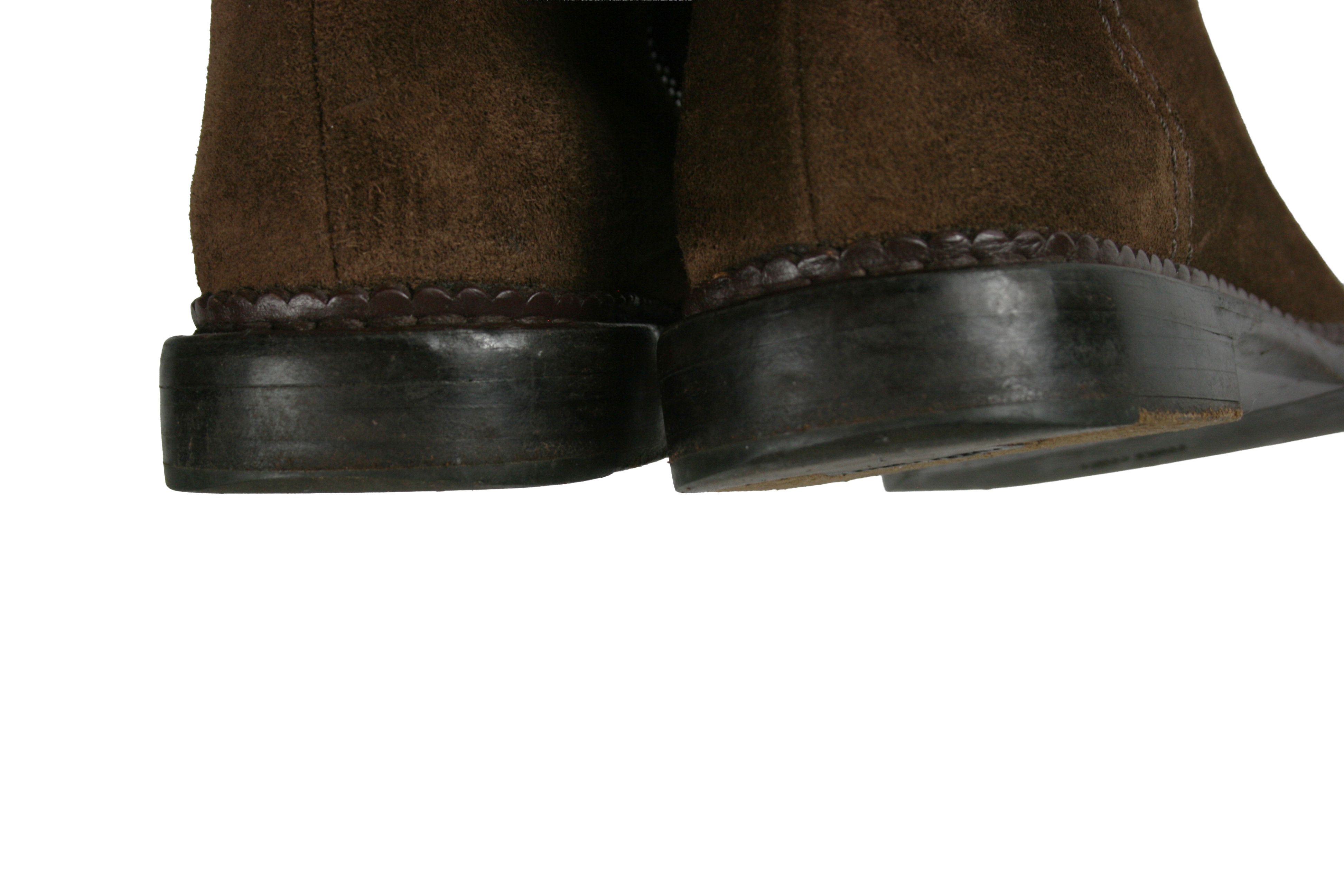 Miu Miu Biker Buckled Harness Suede Boots Size US 7.5 / IT 37.5 - 13 Thumbnail