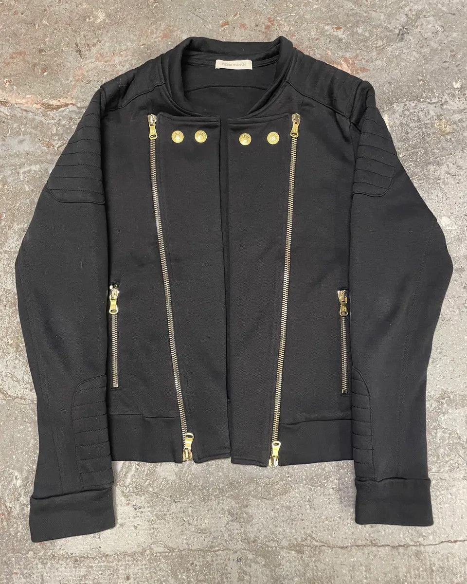 2010s Pierre Balmain Dark Horpist Multi Zips Sweater