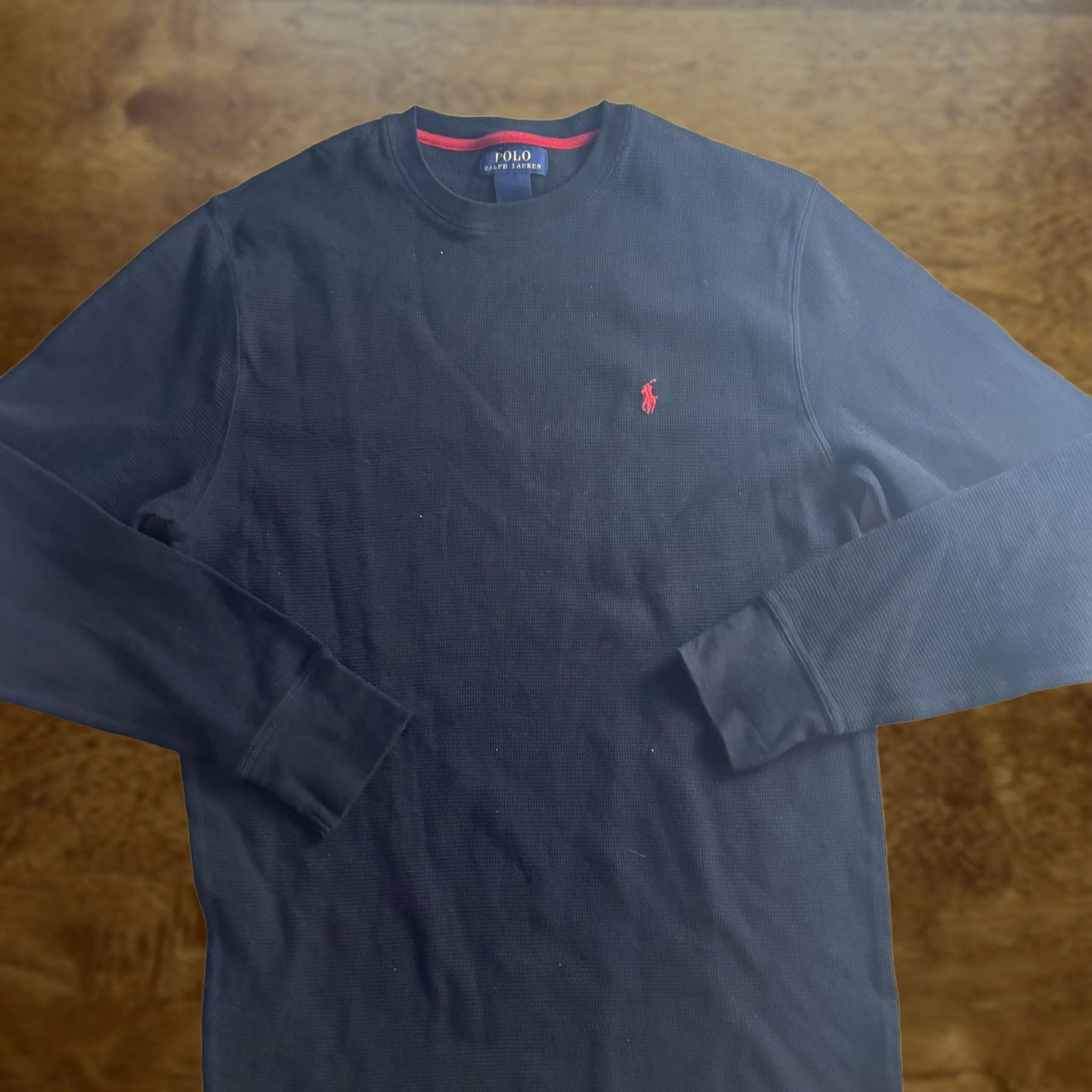 Polo Ralph Lauren Polo Ralph Lauren Shirt Mens Large Black Thermal Waffle Knit Long Sleeve Tee Size US L / EU 52-54 / 3 - 1 Thumbnail