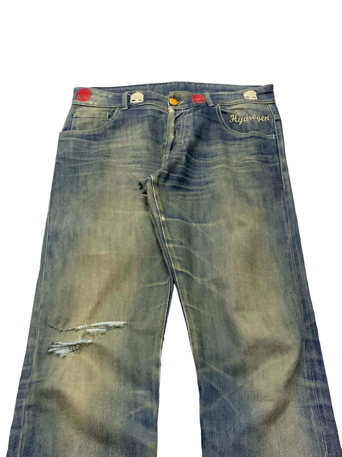 HYDROGEN × Hysteric Glamour × If Six Was Nine Hydrogen Distressed Muddy Dirty Wash Hand Made Denim Pants Size US 32 / EU 48 - 9 Thumbnail