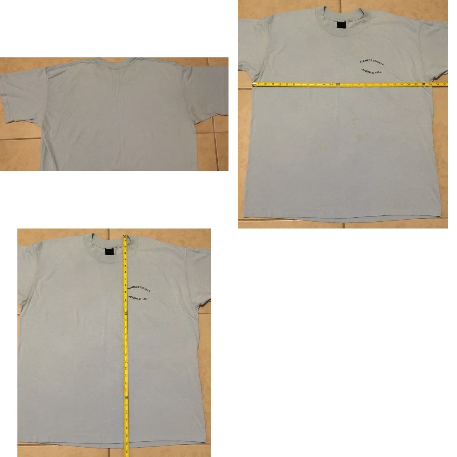 Vintage VINTAGE Alameda County Juvenile Hall Inmate Shirt 2XL Blue Distressed 90s Grunge Prisoner Shirt Mens 2XL T-Shirt Size US XXL / EU 58 / 5 - 9 Thumbnail