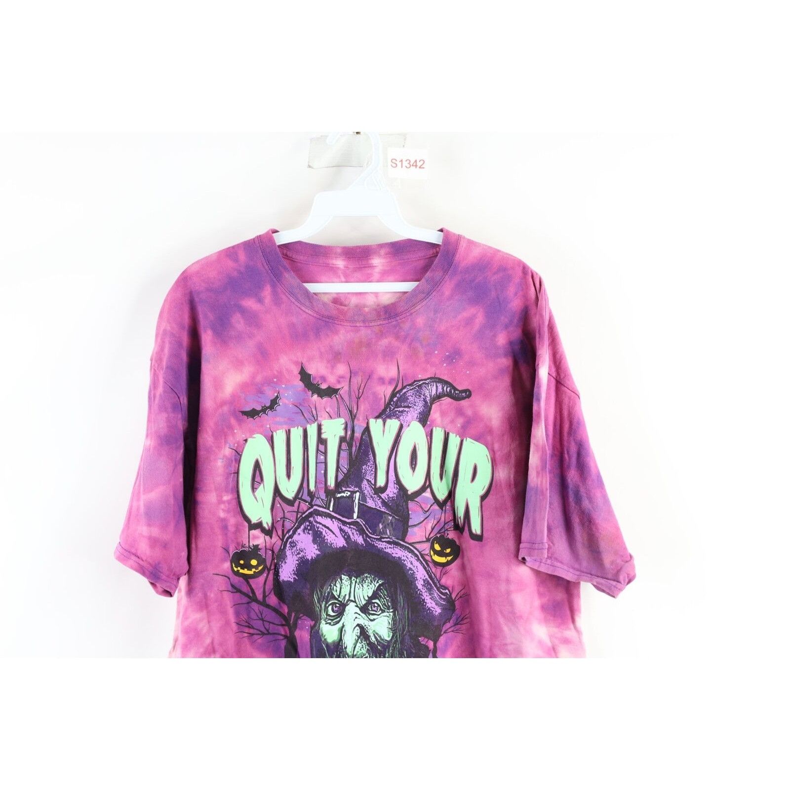 Vintage Vintage Streetwear Acid Wash Halloween Witch T-Shirt Size US L / EU 52-54 / 3 - 2 Thumbnail