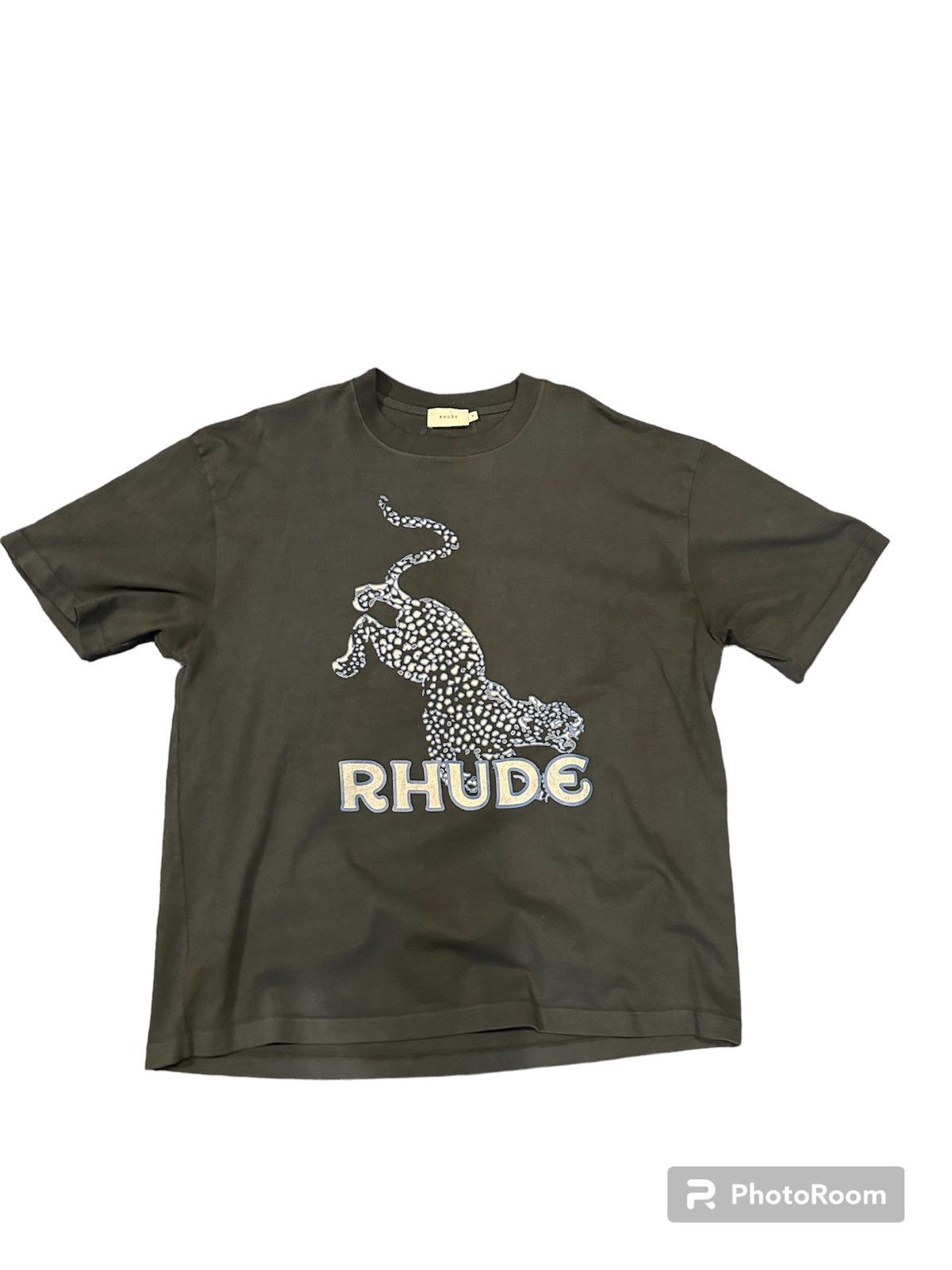 image of Rhude XL Pre Owned T Shirt in Black, Men's