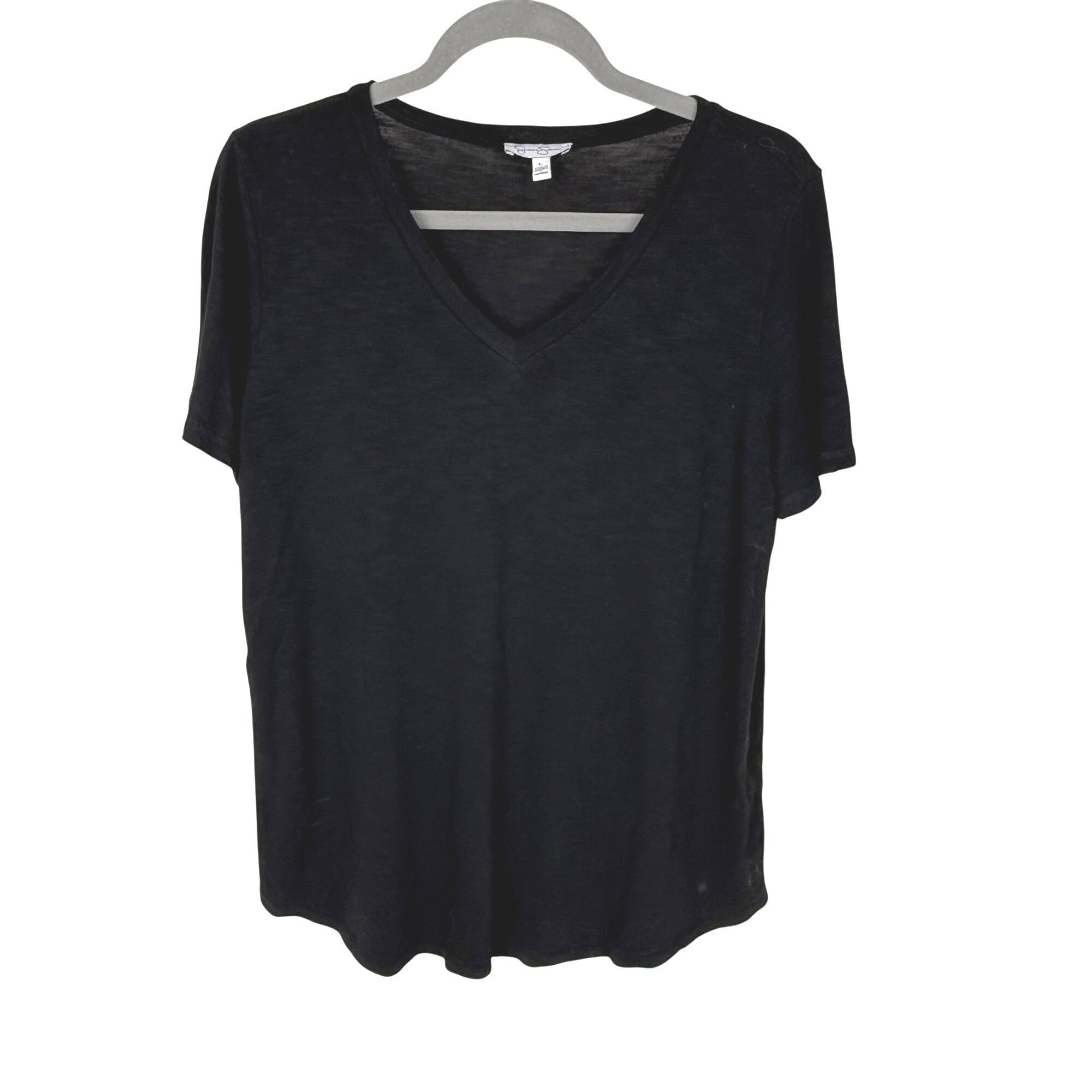 Jessica Simpson Jessica Simpson Women's Flutter Sleeve Tee Relaxed Fit V-Nec Size L / US 10 / IT 46 - 1 Thumbnail