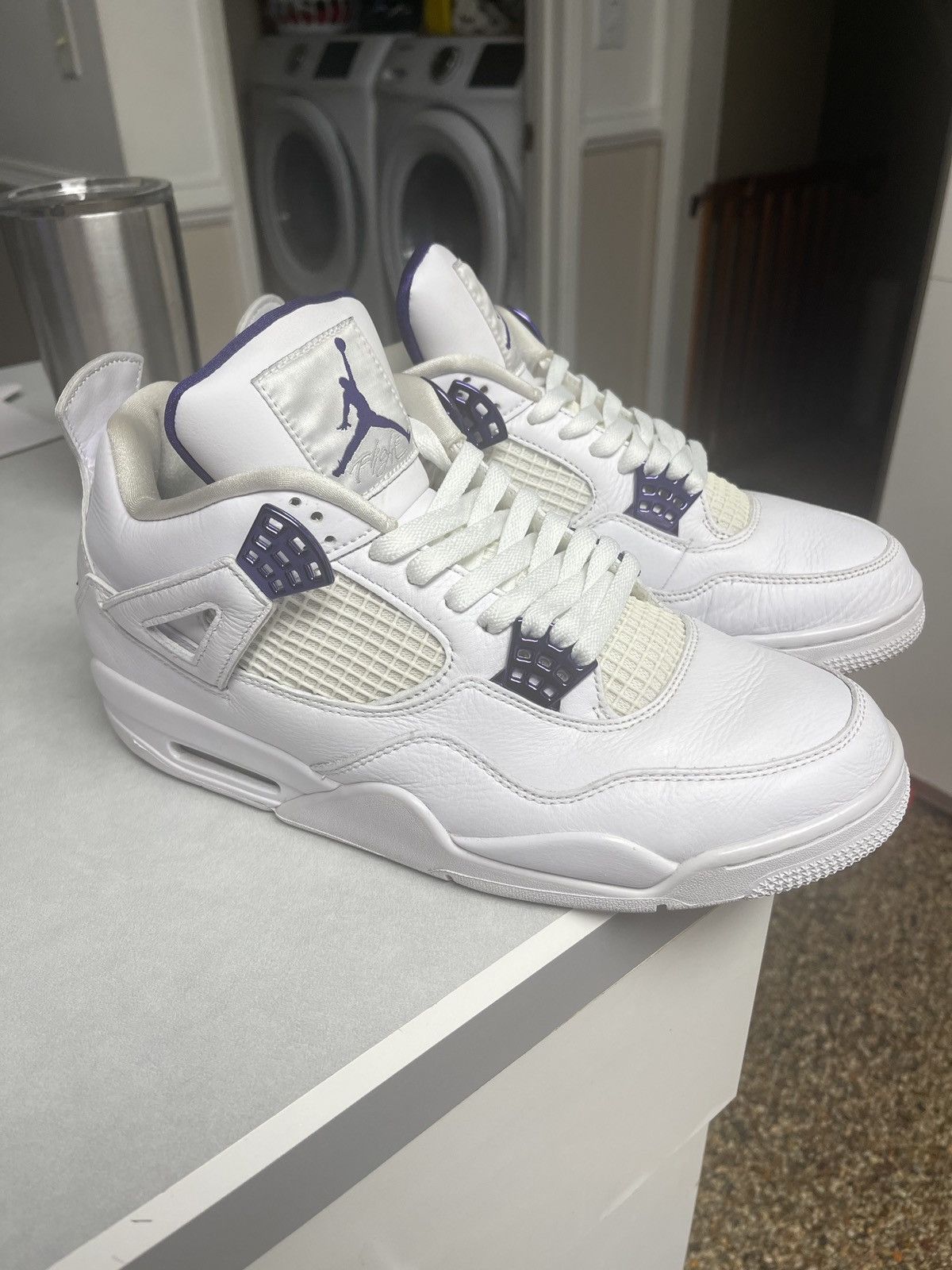 jordan 4 white and purple