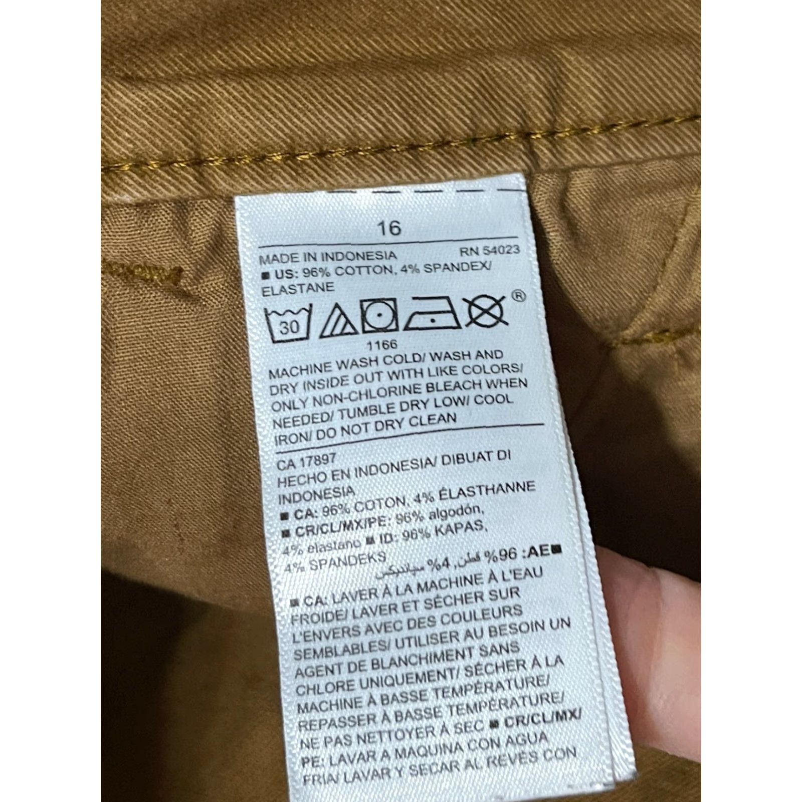 Old Navy VINTAGE? No. Old Navy Pants Women's 16 Brown Straight Leg Chino Pants Shirt? Size 38" / US 16 / IT 52 - 5 Thumbnail